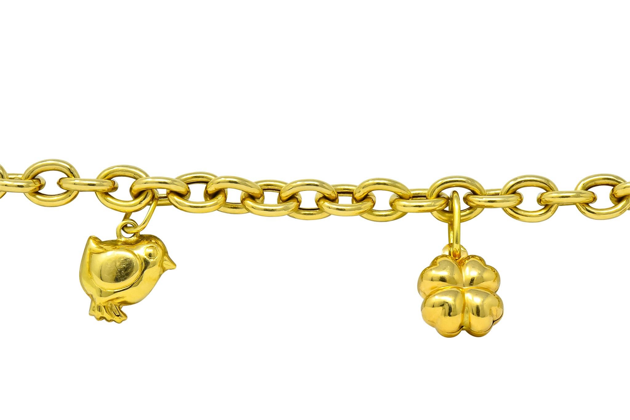 italian gold charm bracelet