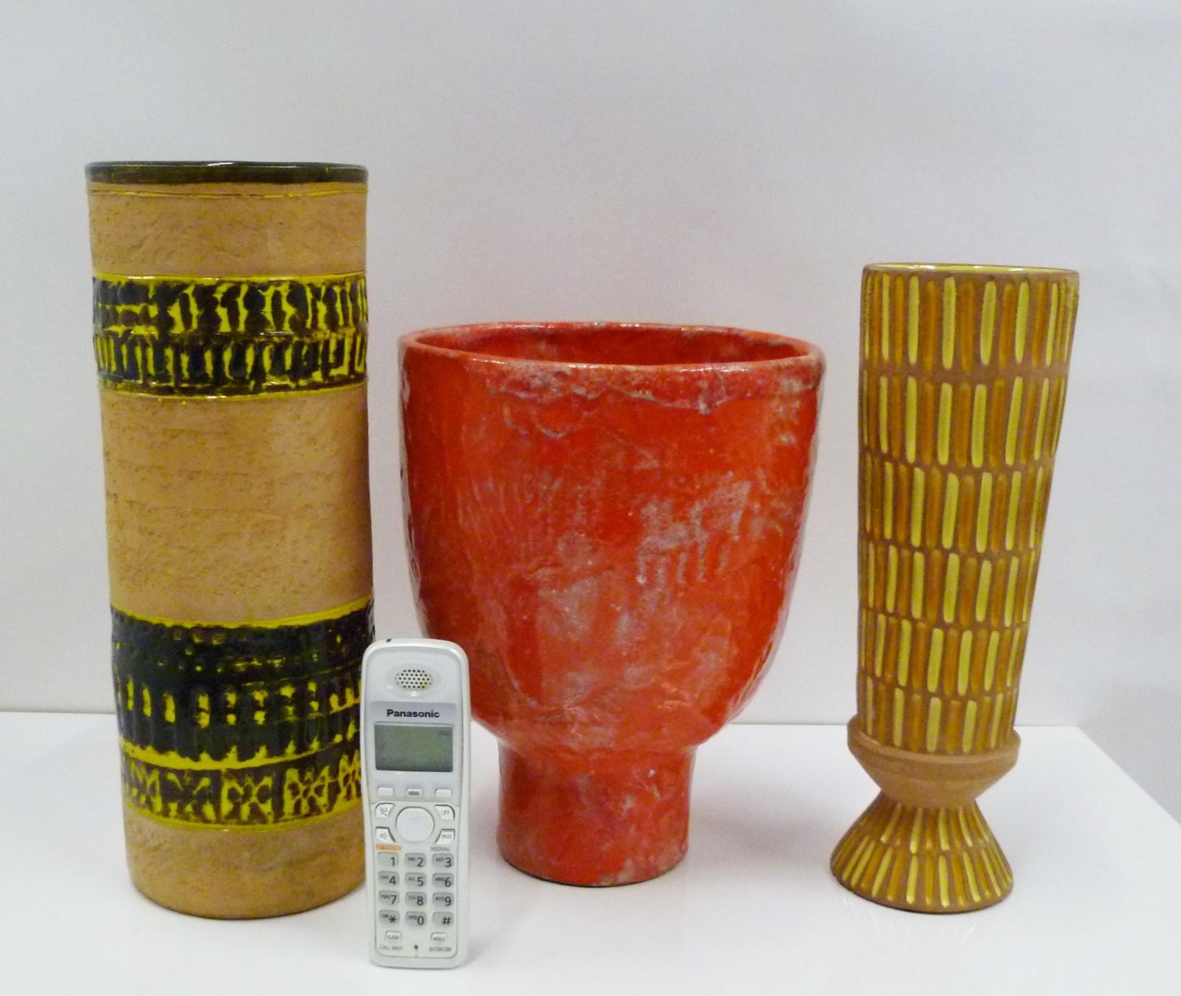 Fratelli Fanciullacci Bitossi Midcentury Italian Modern Pottery Vase Londi, 1960 4