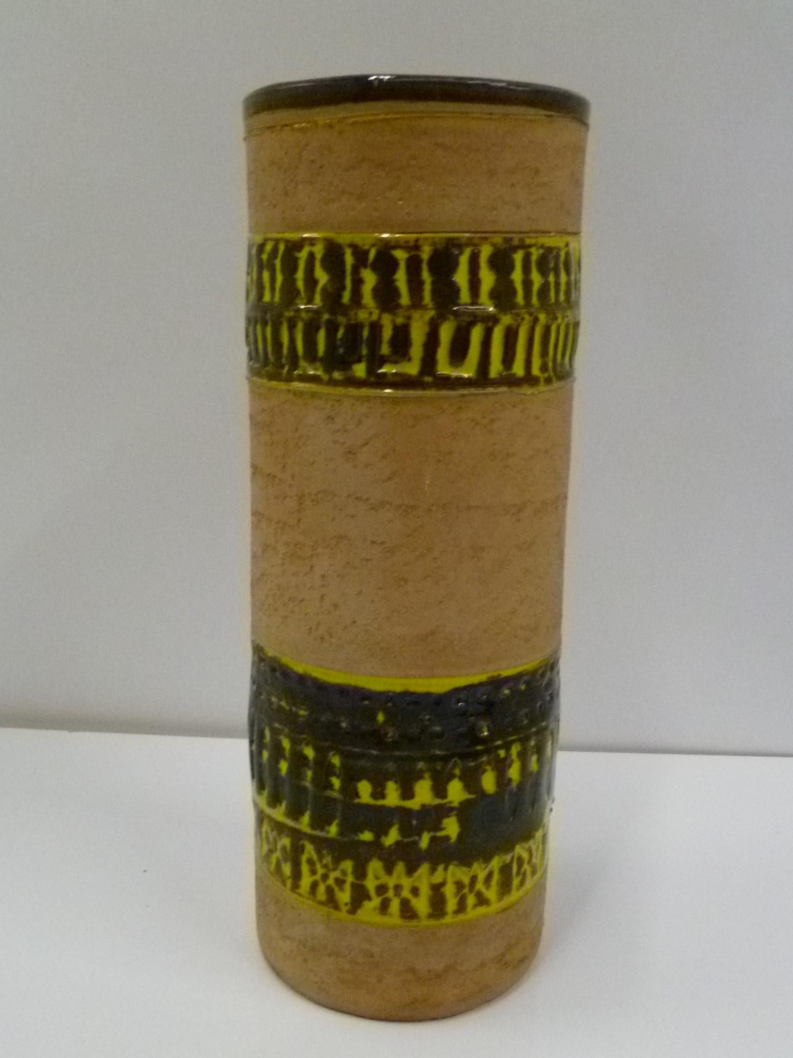 Mid-Century Modern Fratelli Fanciullacci Bitossi Midcentury Italian Modern Pottery Vase Londi, 1960