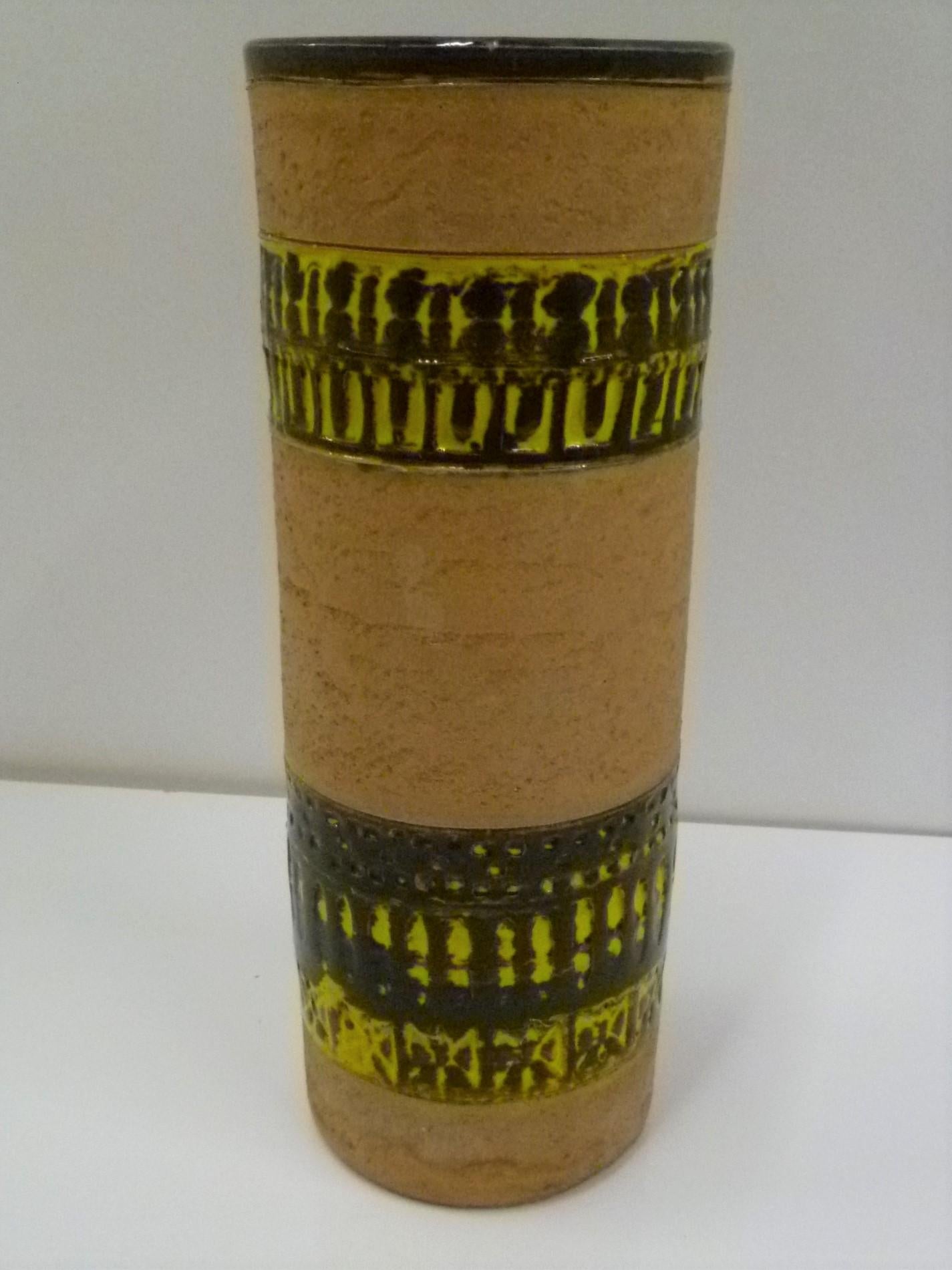 Glazed Fratelli Fanciullacci Bitossi Midcentury Italian Modern Pottery Vase Londi, 1960