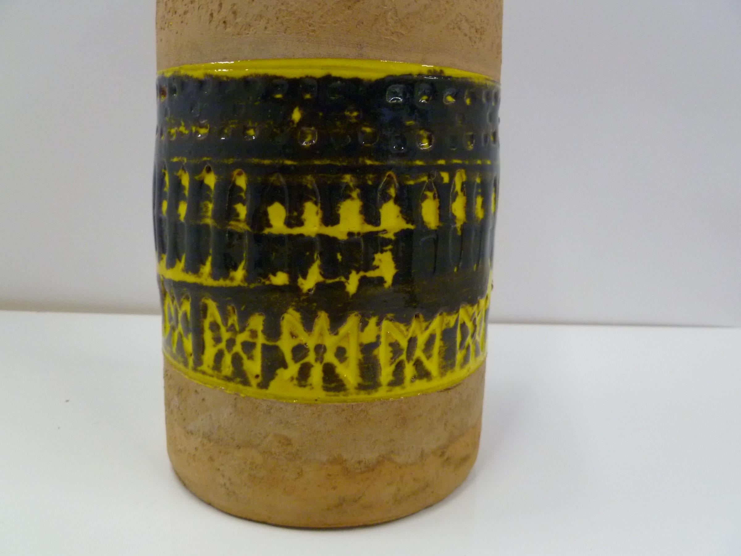 Mid-20th Century Fratelli Fanciullacci Bitossi Midcentury Italian Modern Pottery Vase Londi, 1960