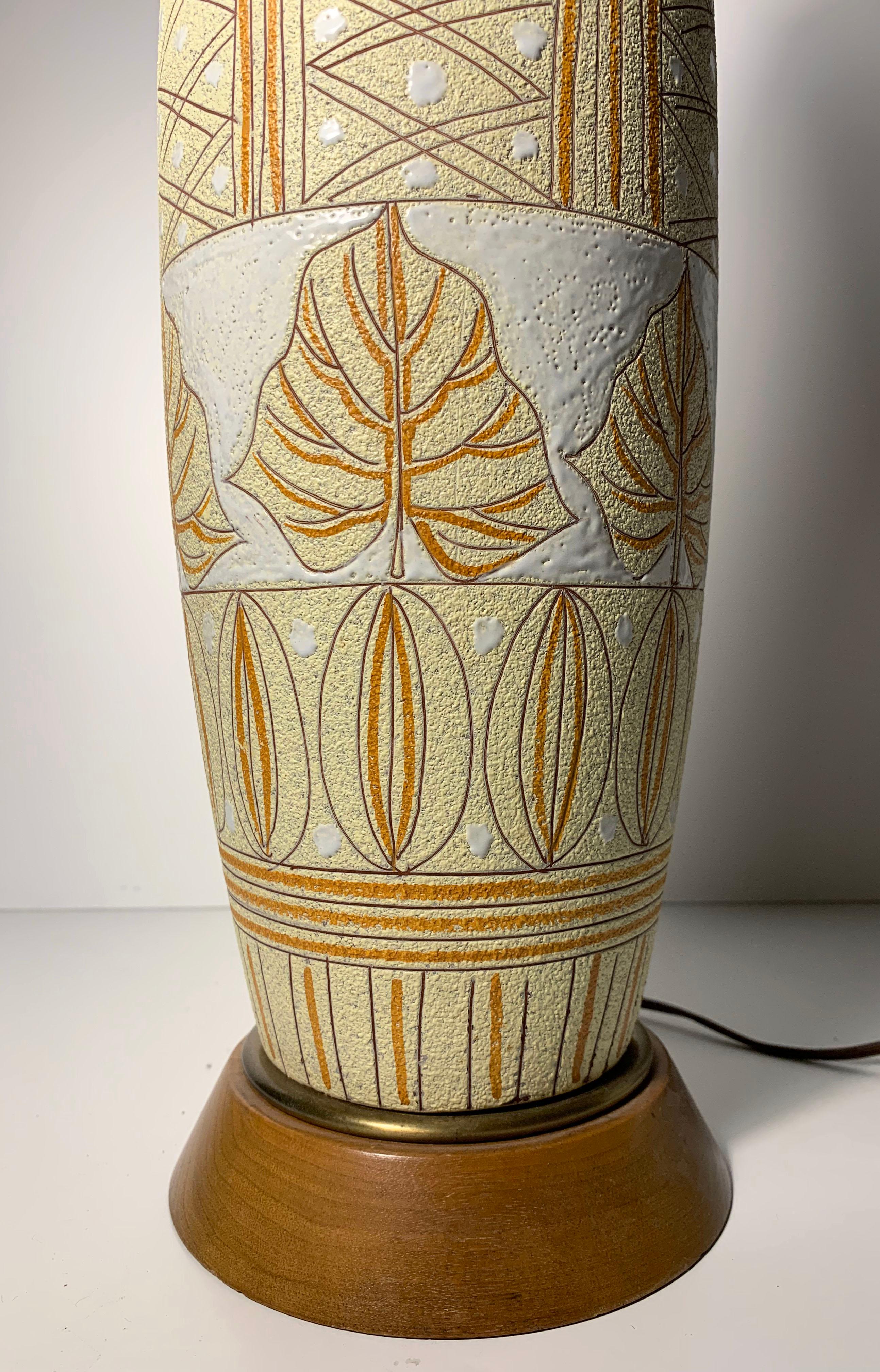 Italian Fratelli Fanciullacci Ceramic Lamp for Raymor For Sale