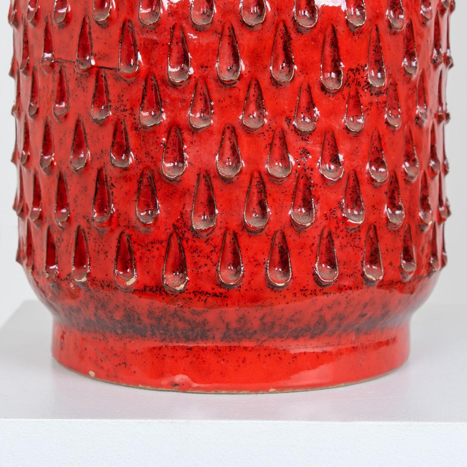 Fratelli Fanciullacci Ceramic Table Lamp with New Custom Made Lampshade, 1970 For Sale 3