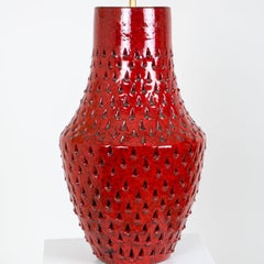 Fratelli Fanciullacci Ceramic Table Lamp with New Custom Made Lampshade, 1970