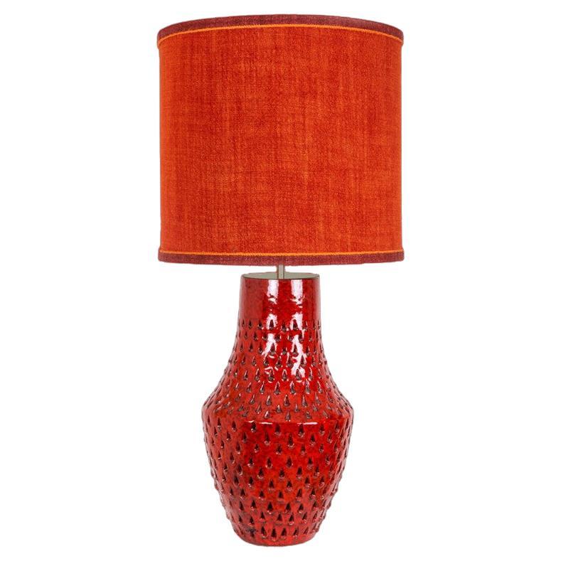 Tischlampe aus Keramik von Fratelli Fanciullacci mit neuem, maßgefertigtem Lampenschirm, 1970 im Angebot