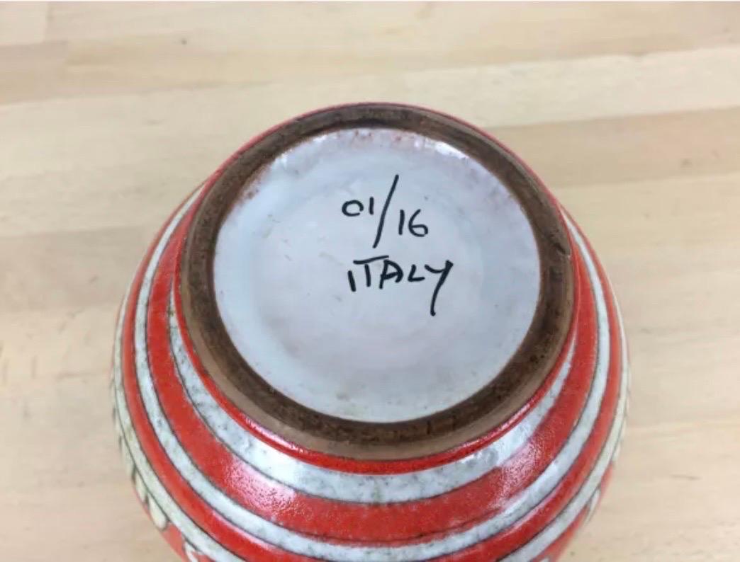 Fratelli Fanciullacci (circa 1960s) ceramic hand painted cowboy Vase. Made in Florence and marked on the underside: ‘01/16 Italy’. The Fanciullacci brothers were a prolific Italian pottery house located in Florence whose work is keenly sought after