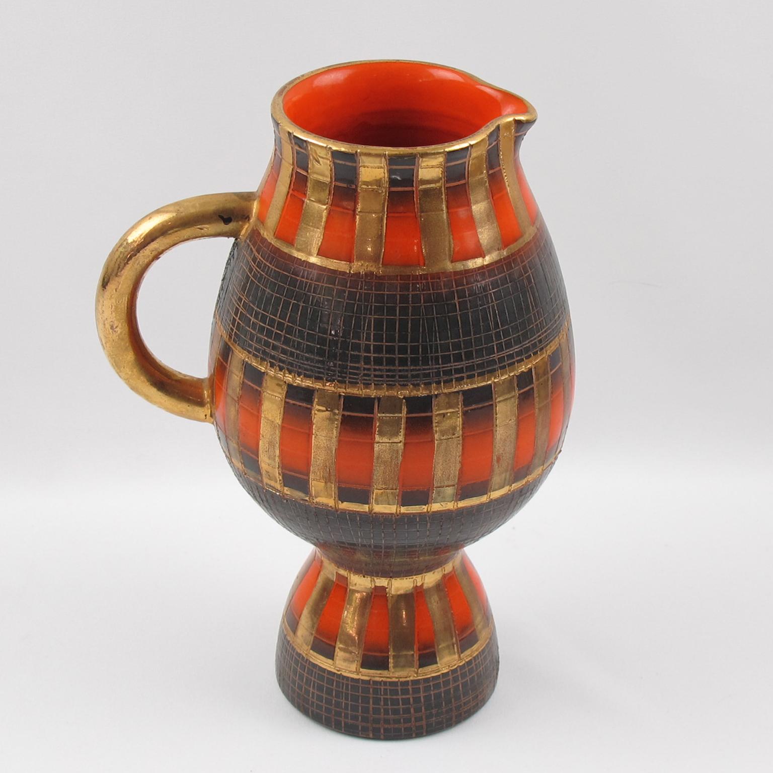20th Century Fratelli Fanciullacci for Bitossi Italian Ceramic Vase, a Trio