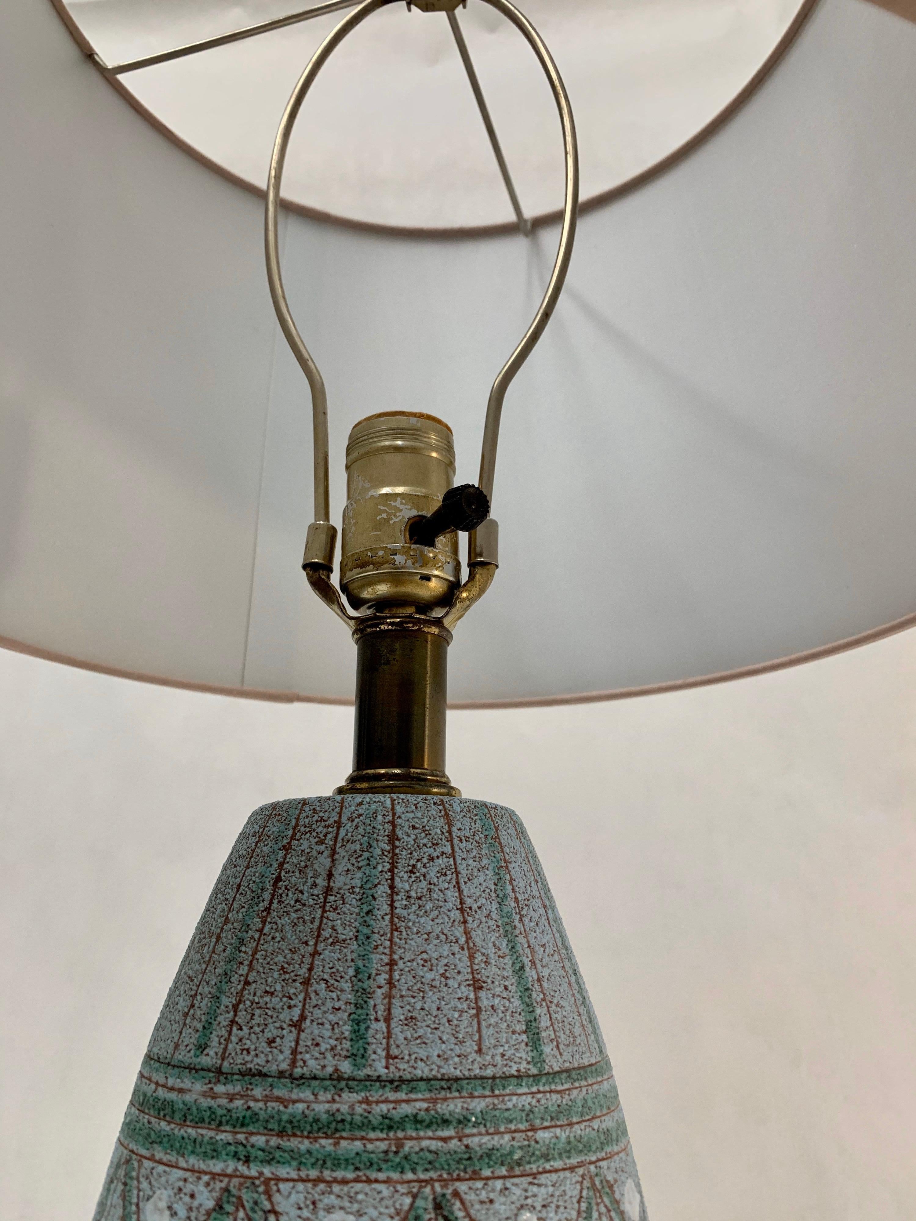Mid-Century Modern Fratelli Fanciullacci for Raymor Pottery Lamp For Sale