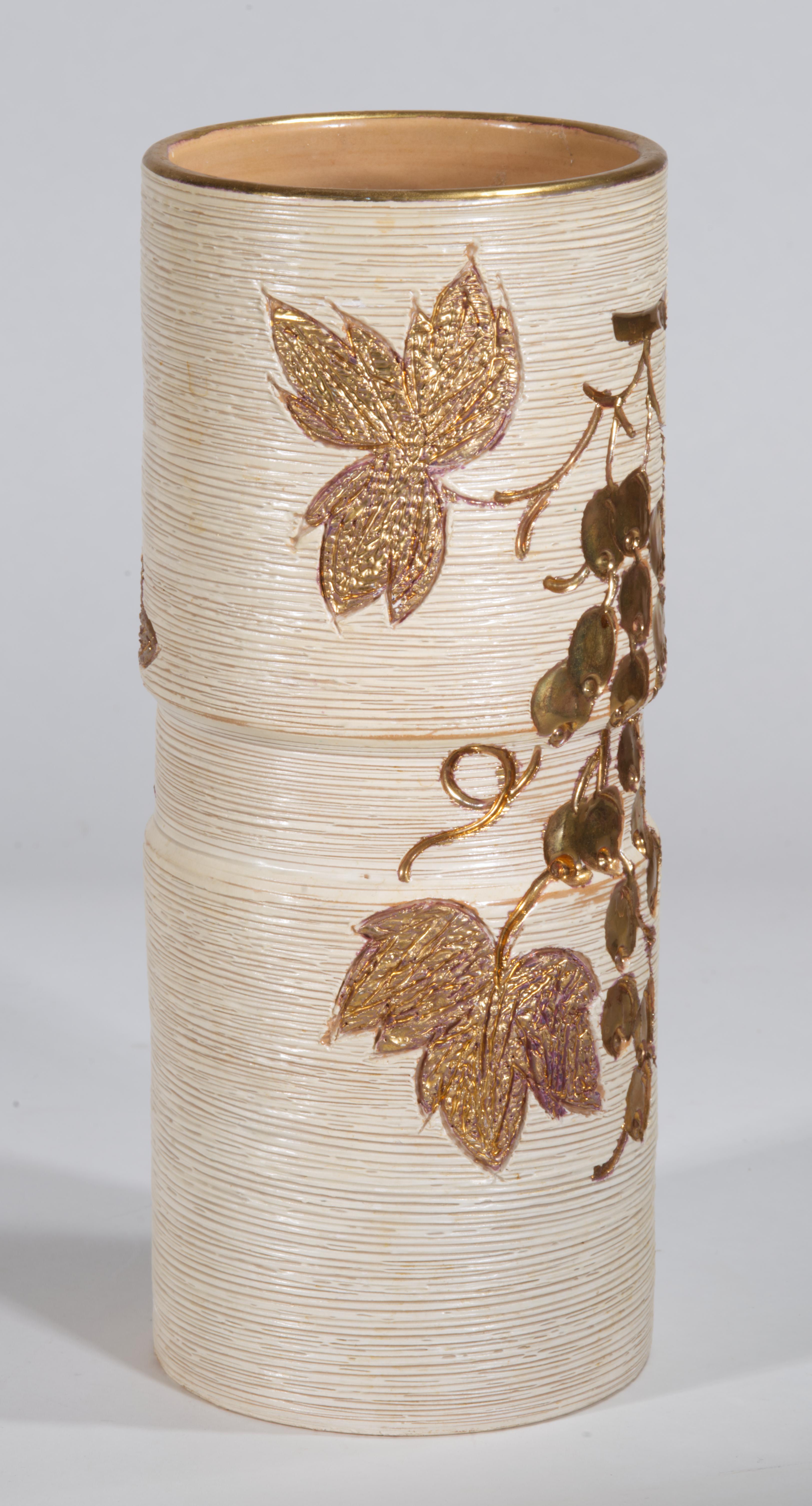 Mid-Century moderno Vaso dorato e graffito Fratelli Fanciullacci, Italia, anni '50-'60 in vendita