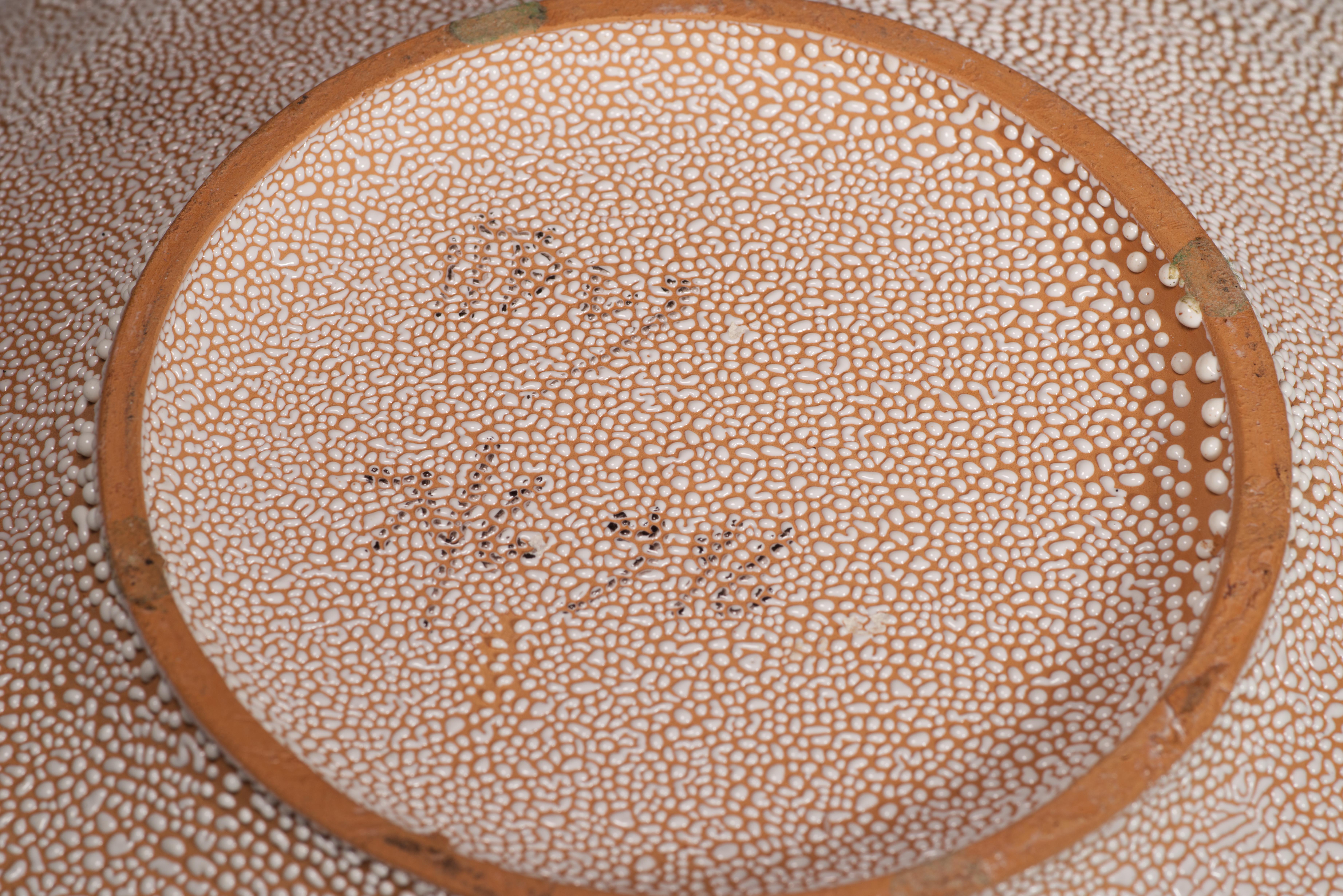 Fratelli Fanciullacci Majolica Bowl or Tray, Textured Glaze, Italy 1950s-1960s For Sale 1