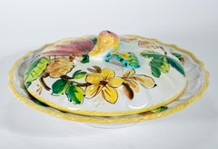 Fratelli Fanciullacci Majolica Covered Platter, Italy Mid Century