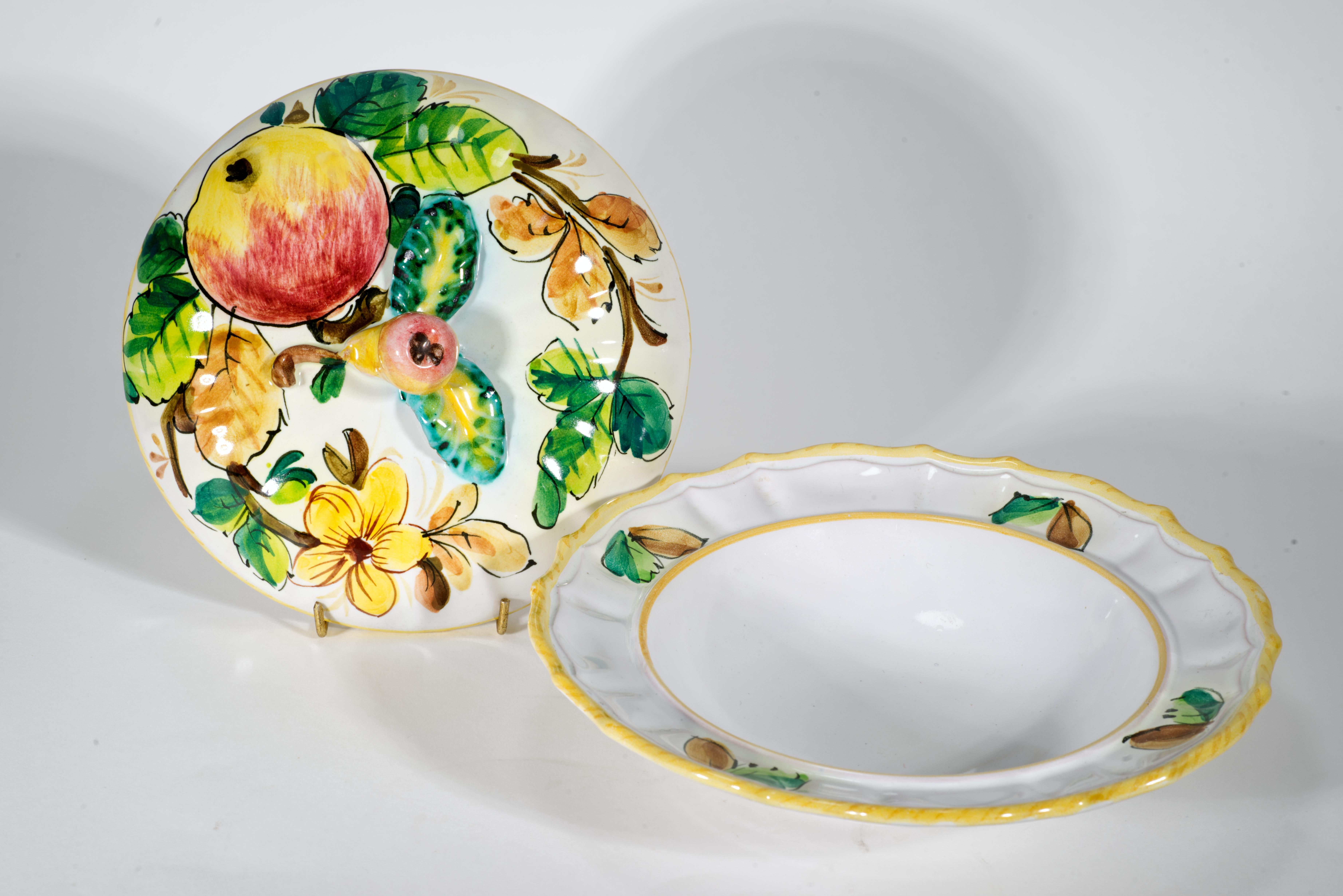 Mid-Century moderno Piatto da portata in maiolica Fratelli Fanciullacci, Italia, metà del secolo scorso in vendita