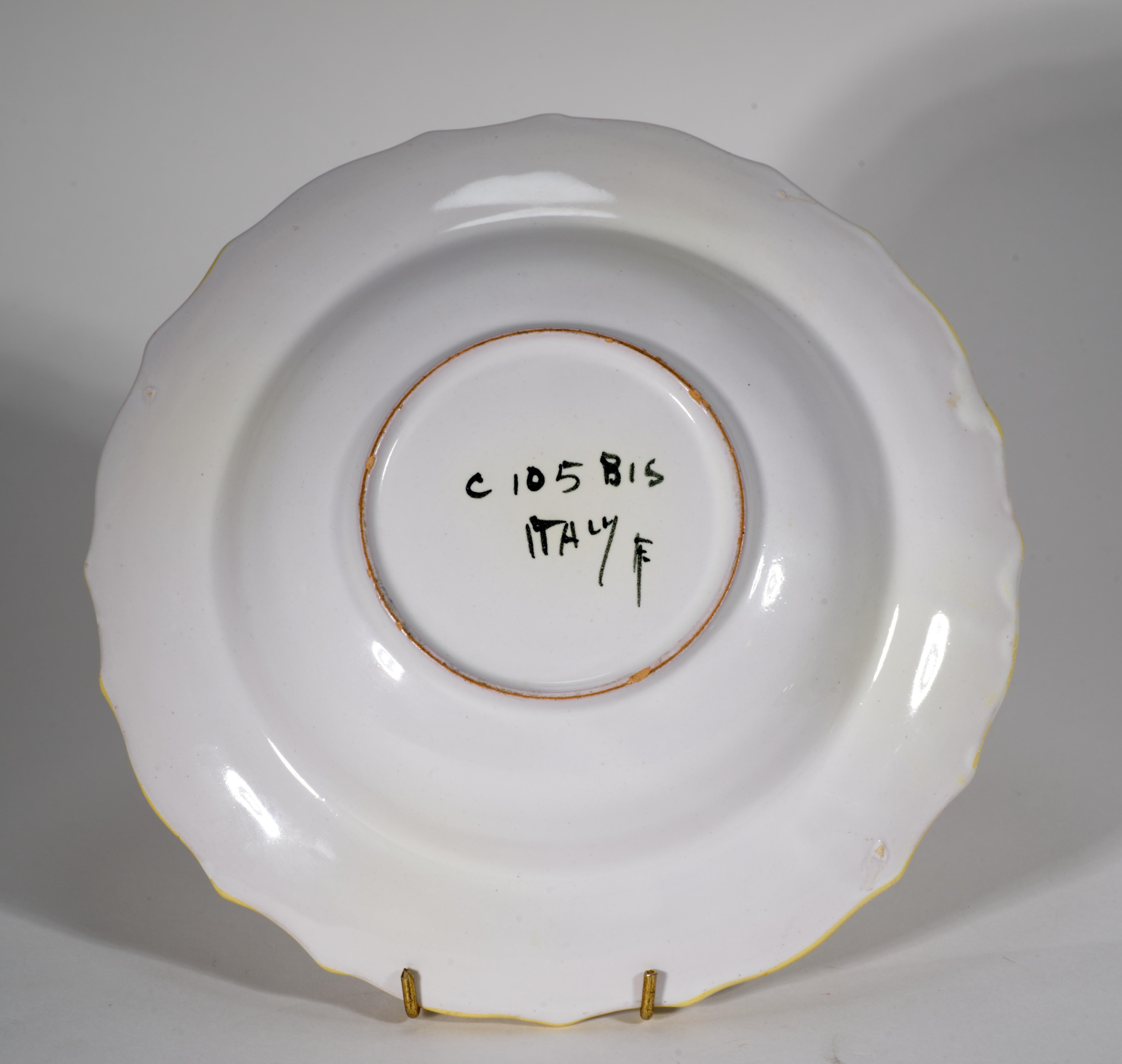 Smaltato Piatto da portata in maiolica Fratelli Fanciullacci, Italia, metà del secolo scorso in vendita