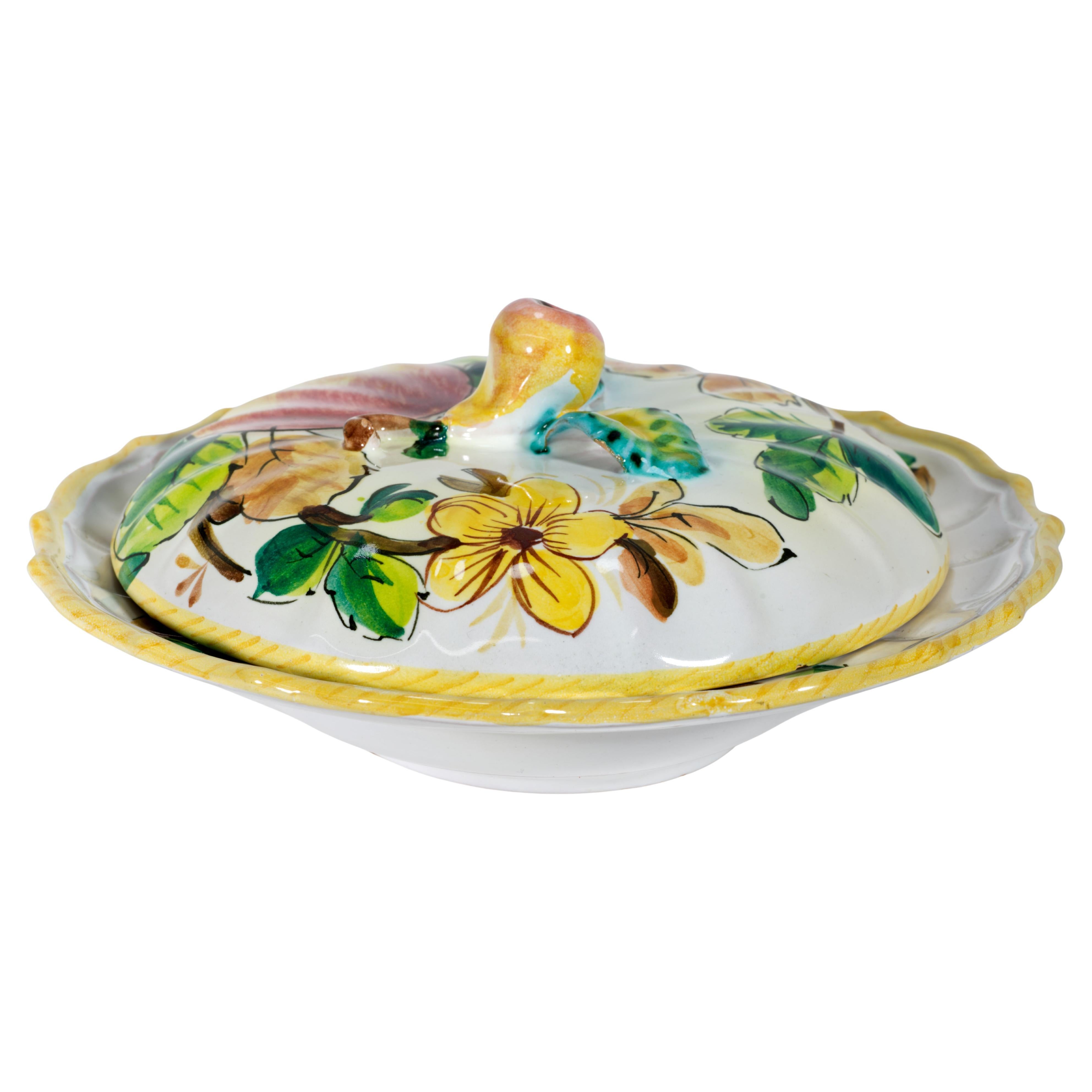 Piatto da portata in maiolica Fratelli Fanciullacci, Italia, metà del secolo scorso in vendita