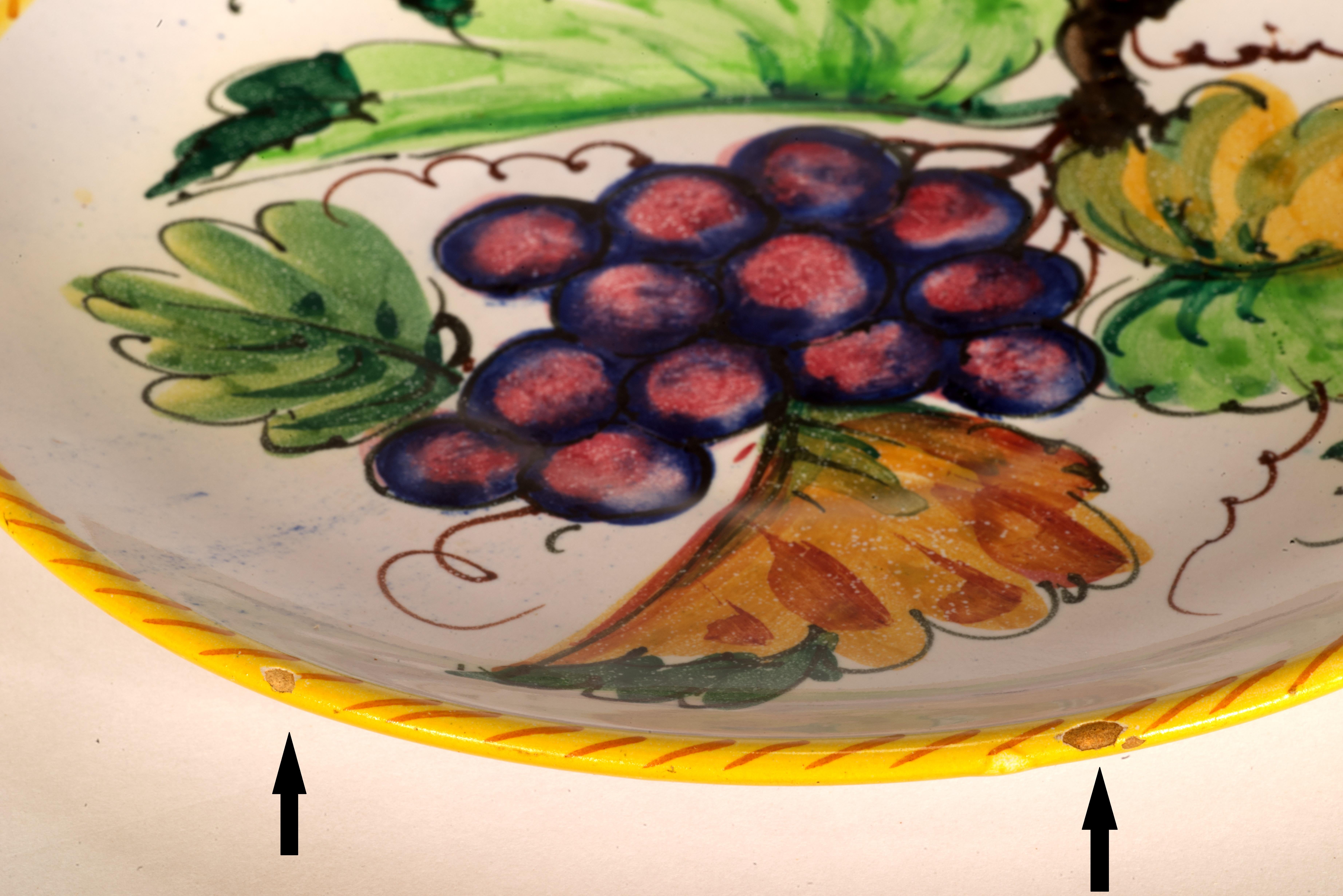 Fratelli Fanciullacci Taza y Plato de Mayólica, Italia Mediados de siglo en venta 2