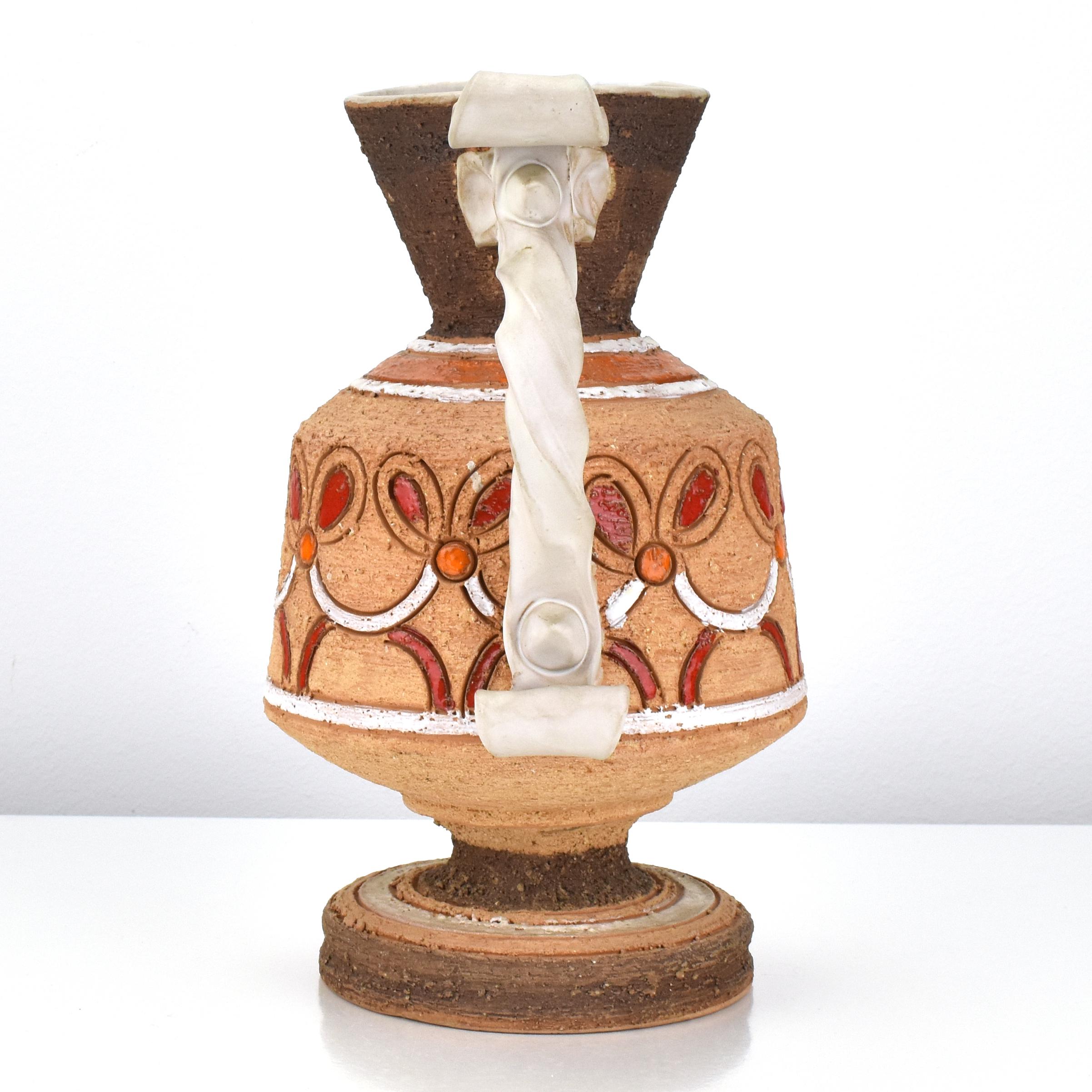 Mid-Century Modern Vase en poterie Fratelli Fanciullacci Design/One Marocain 1960s Italien Raymor en vente