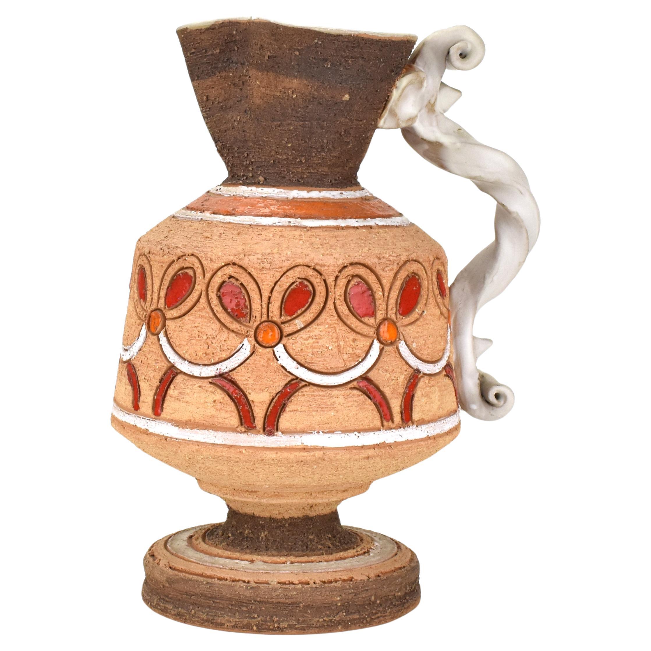 Fratelli Fanciullacci Pottery Vase Moroccan Pattern Design 1960s Italian Raymor For Sale