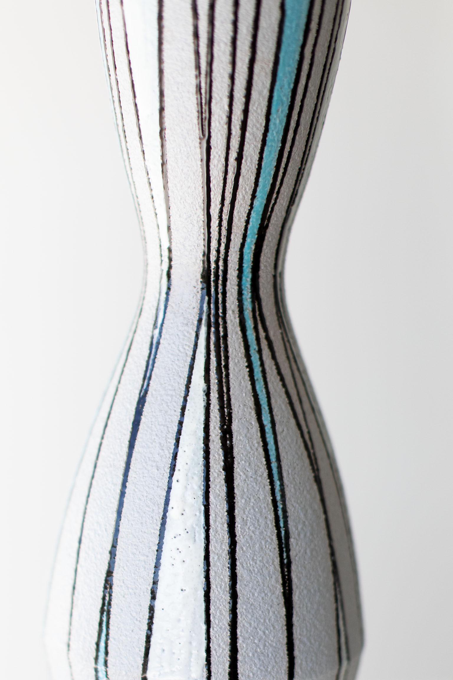 Italian Fratelli Fanciullacci Striped Vase for Ebeling Reuss For Sale