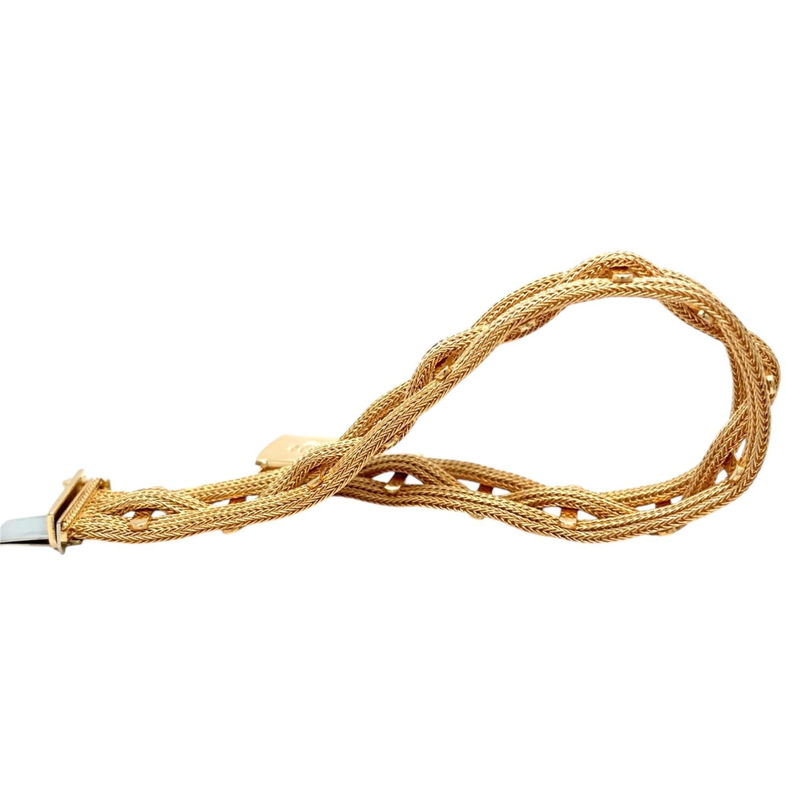 Fratelli Filippini 18K Gold Braided Bracelet 6