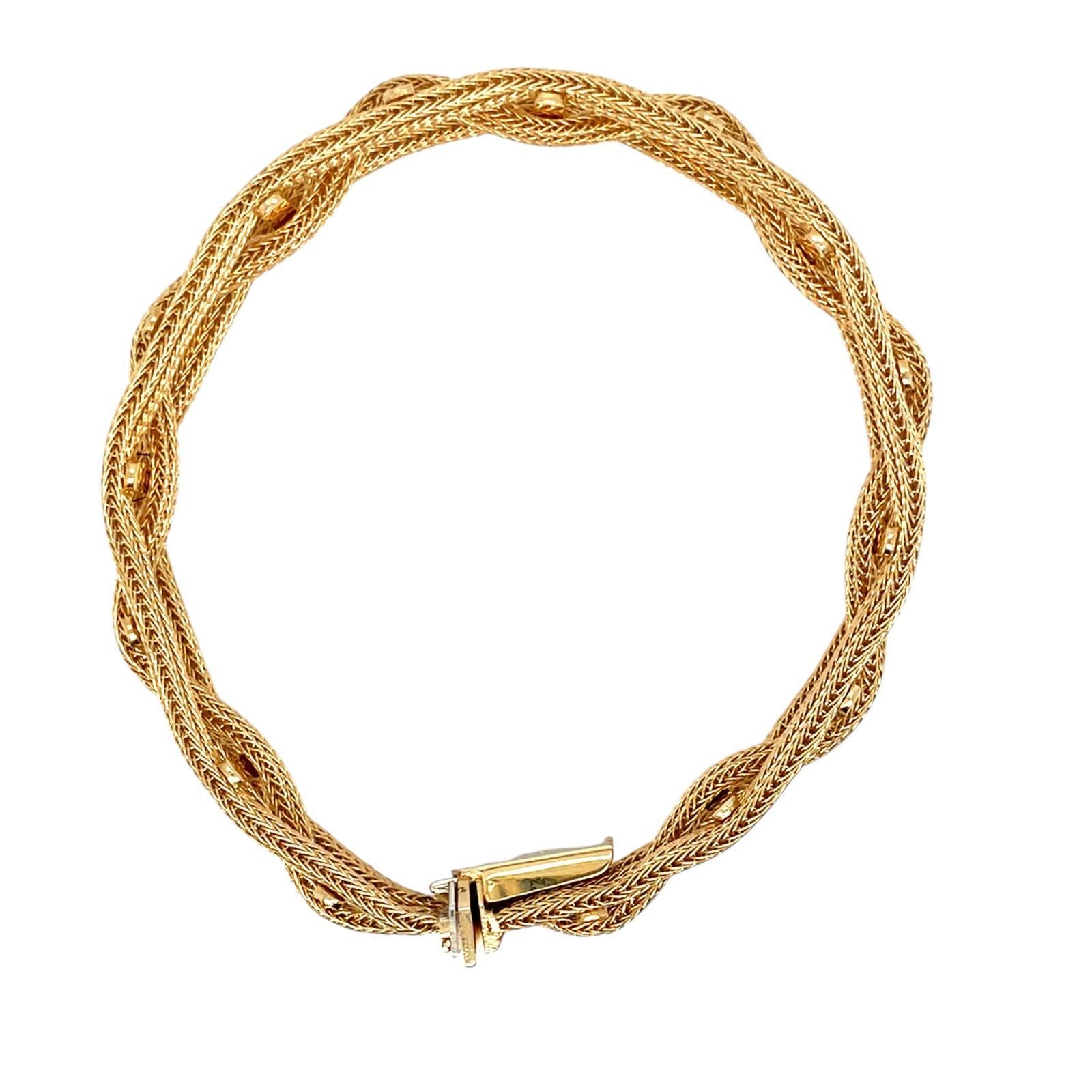 Fratelli Filippini 18K Gold Braided Bracelet 9