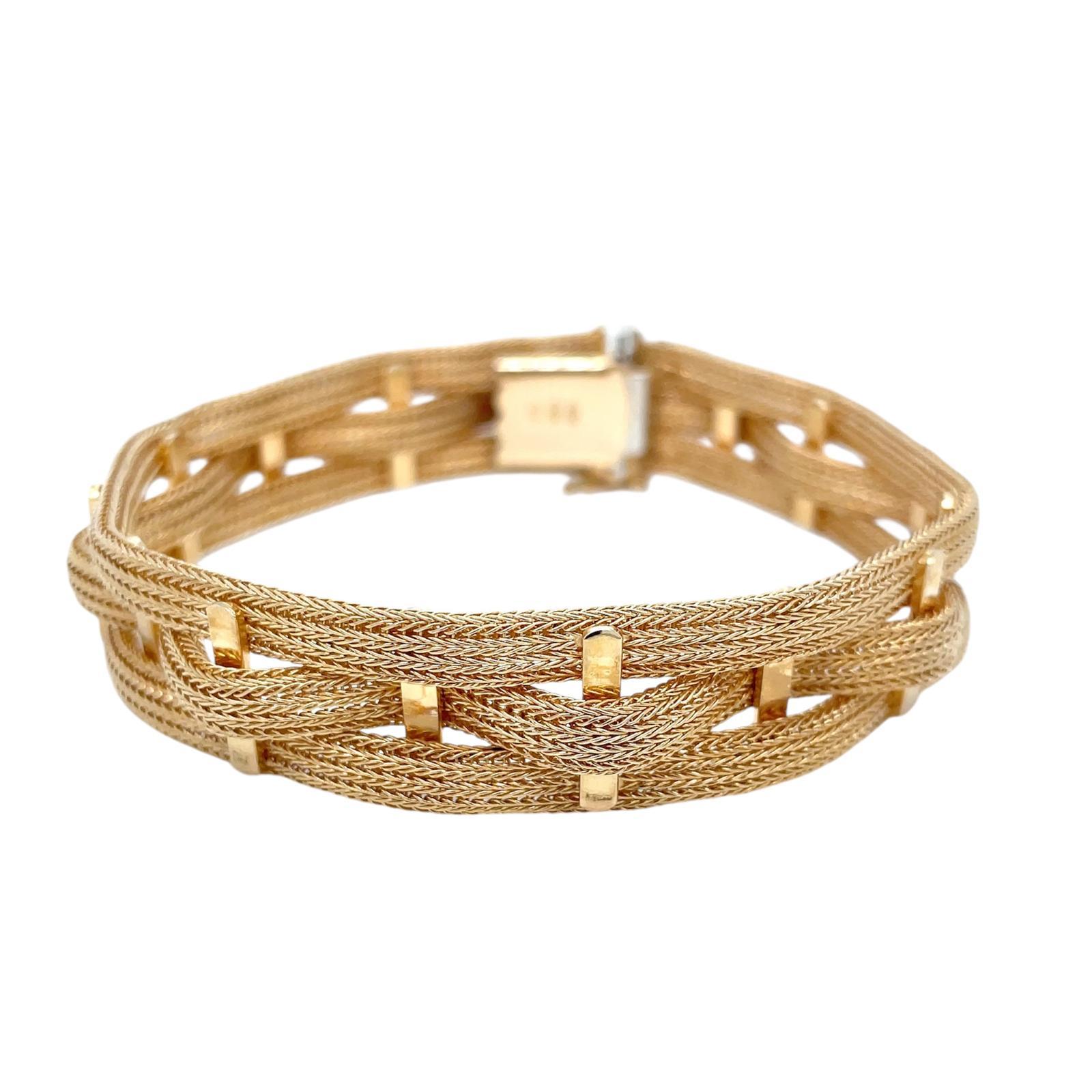 Fratelli Filippini 18K Gold Braided Bracelet 2