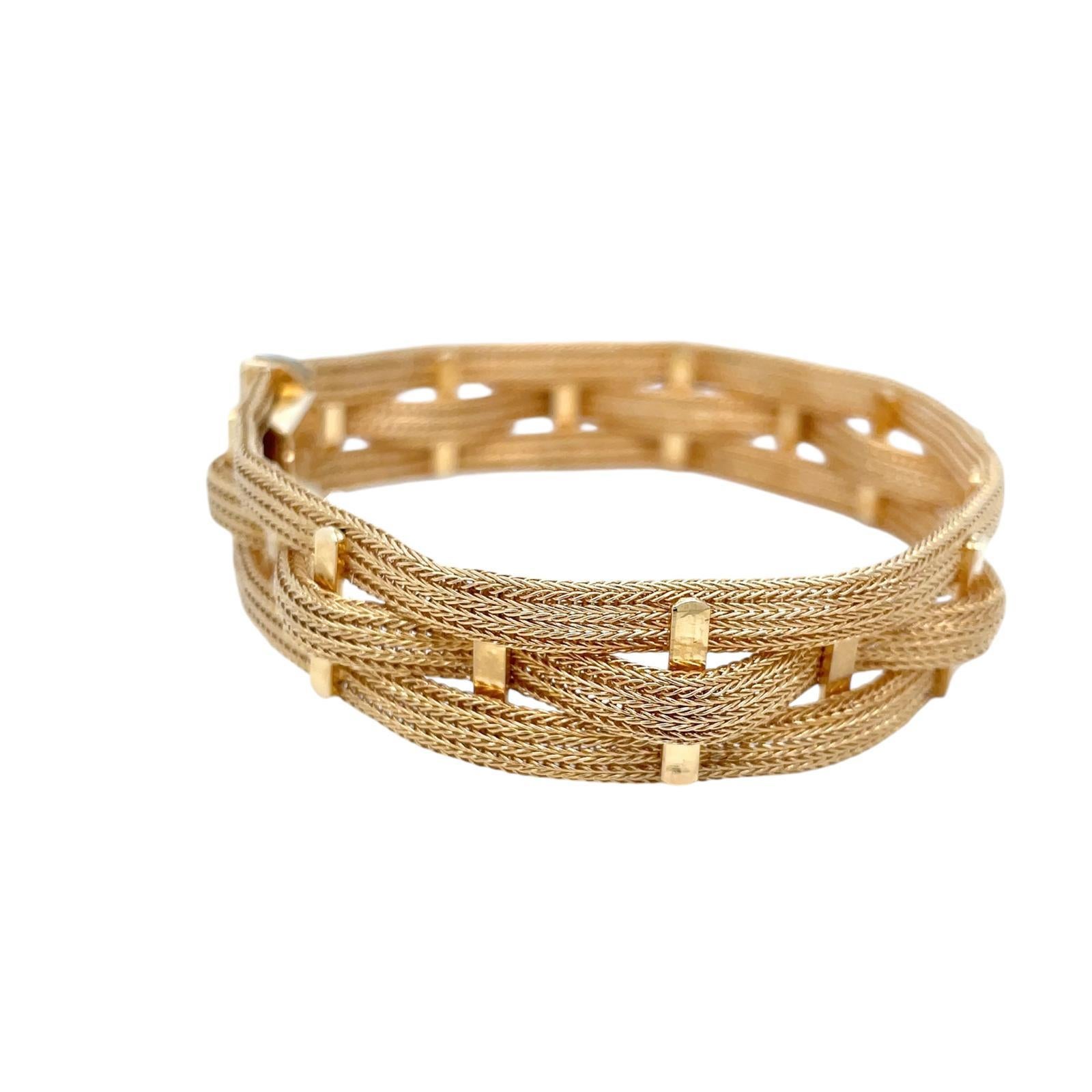 Fratelli Filippini 18K Gold Braided Bracelet 3