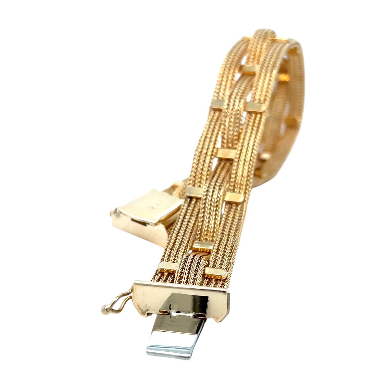 Fratelli Filippini 18K Gold Braided Bracelet 4