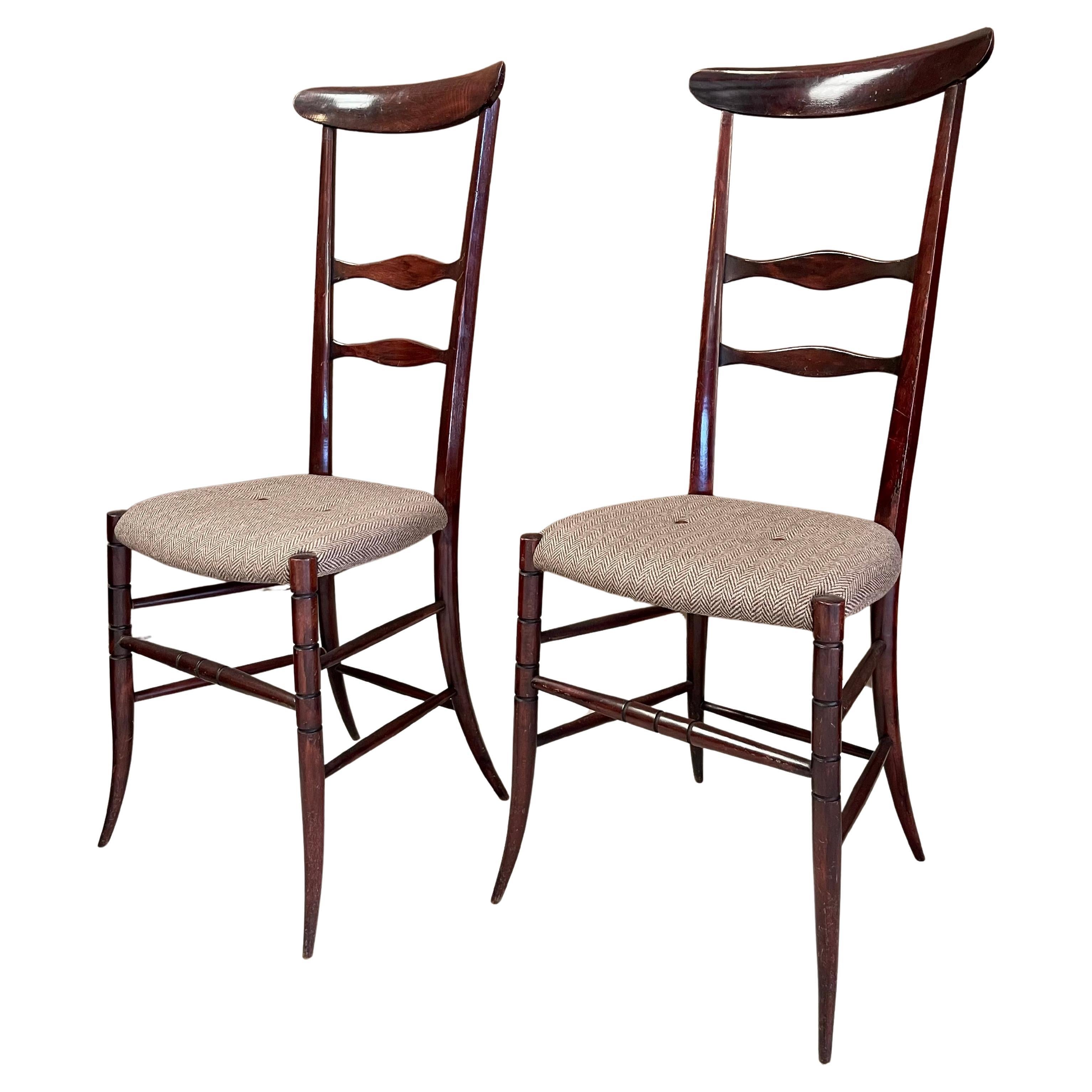 Fratelli Legaggi Chiavari Stühle / "Super Leggera" Stühle mit Leiterlehne im Angebot