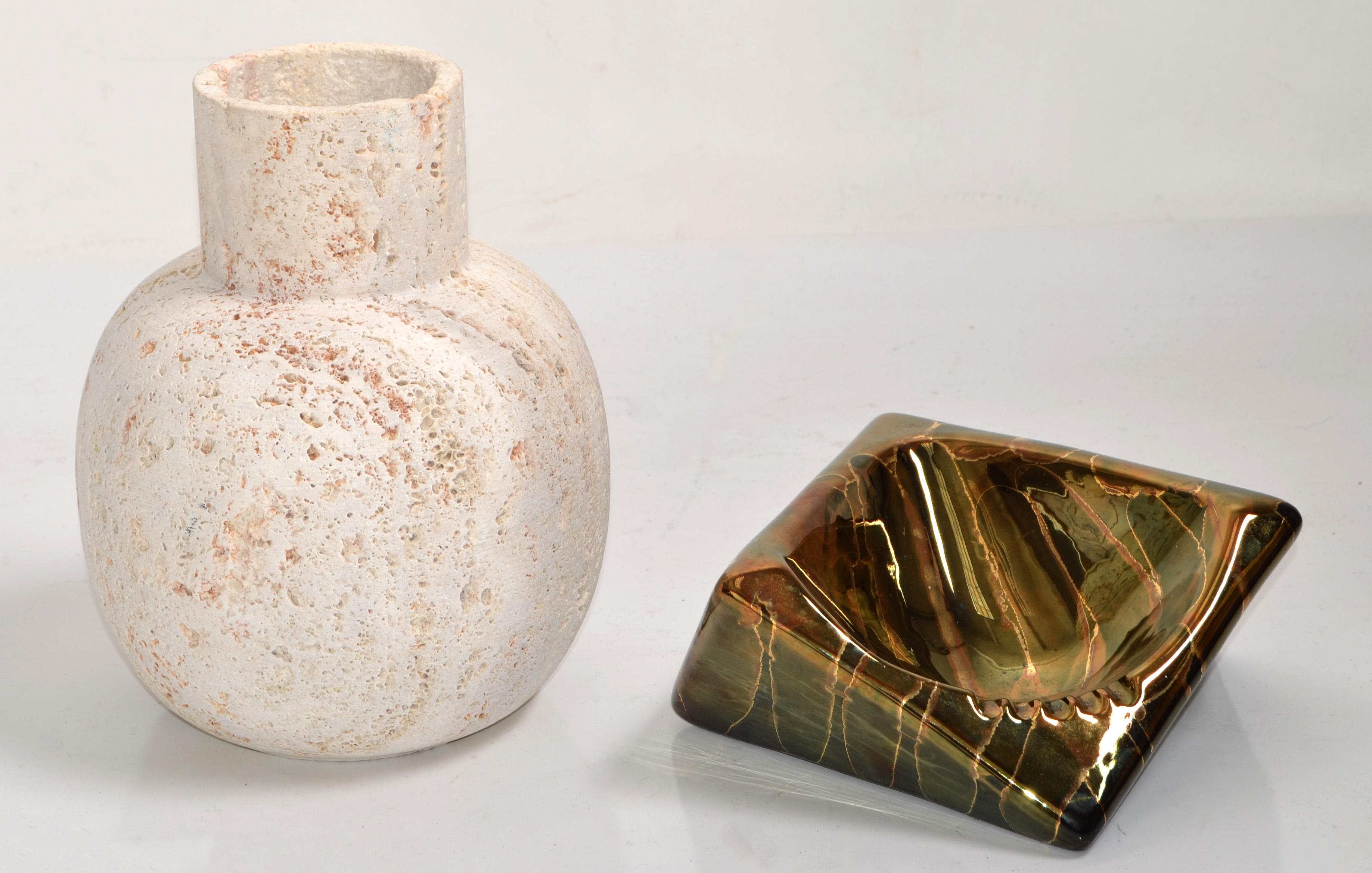 Fratelli Manelli Style Venetia Classic Travertine Stone Round Vase Raymor Italy  en vente 2