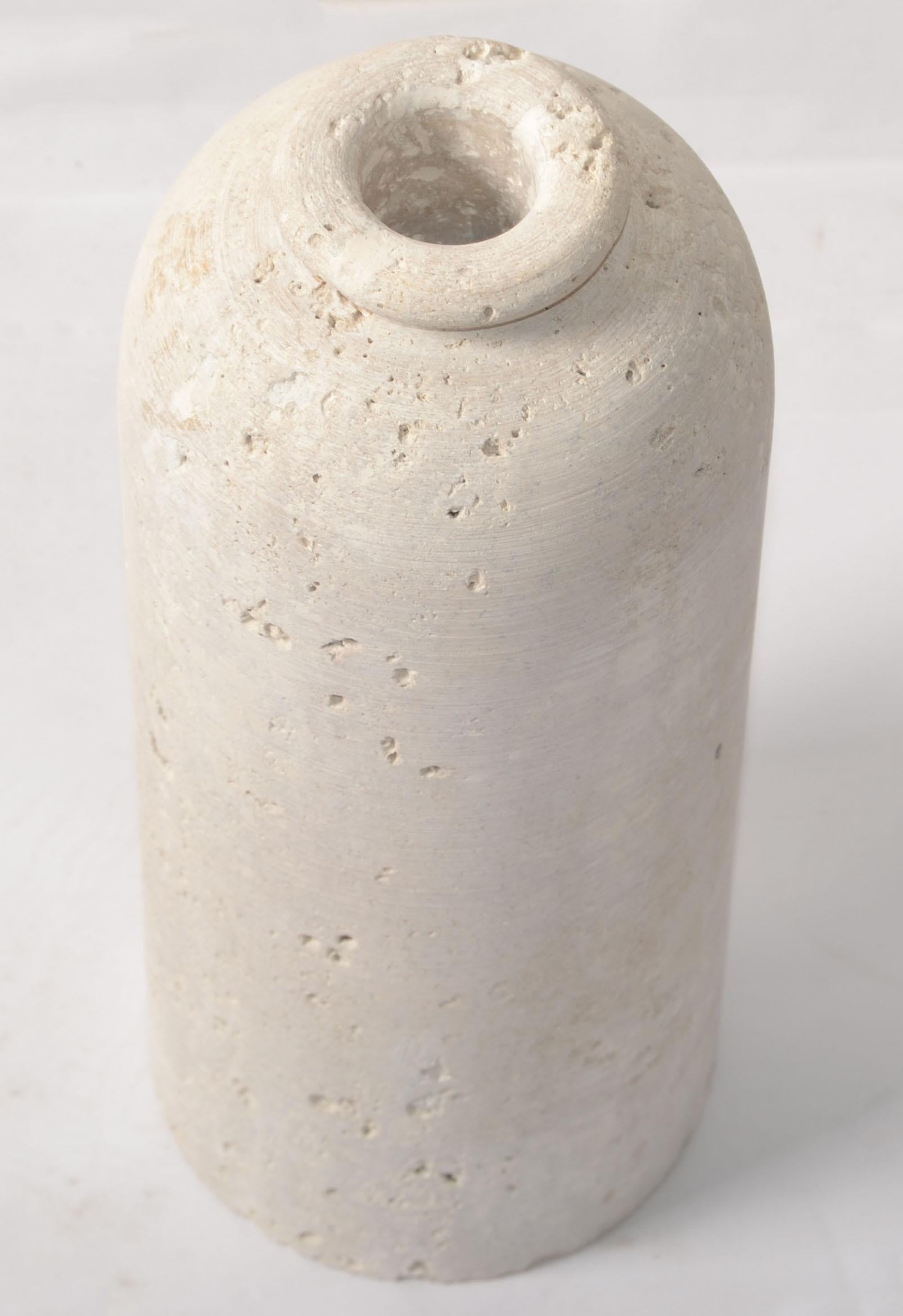 Fratelli Manelli Style Venetia Travertino Pietra Bottiglia Vaso Raymor Italia in vendita 6