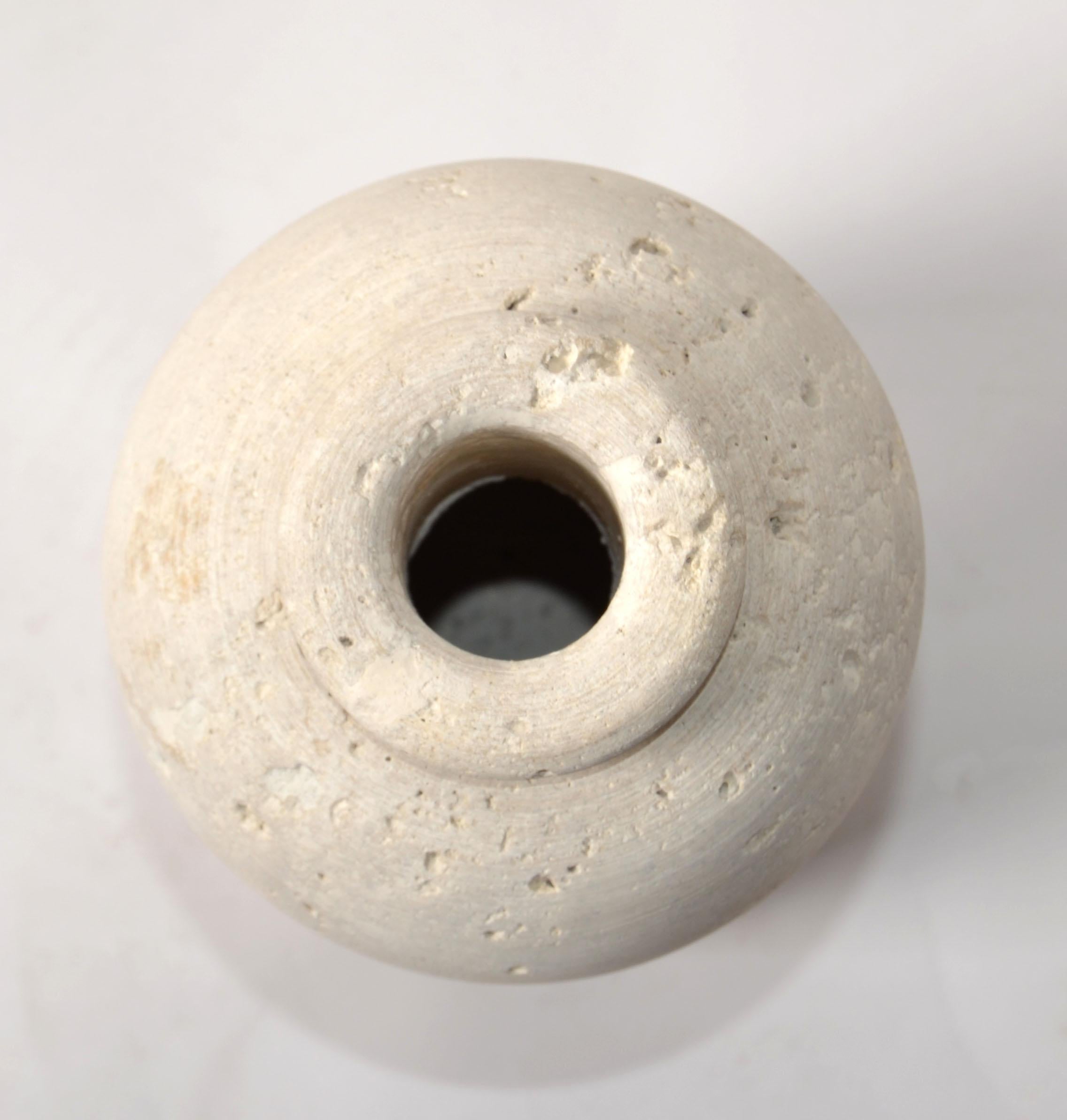 Fratelli Manelli Style Venetia Travertino Pietra Bottiglia Vaso Raymor Italia in vendita 7