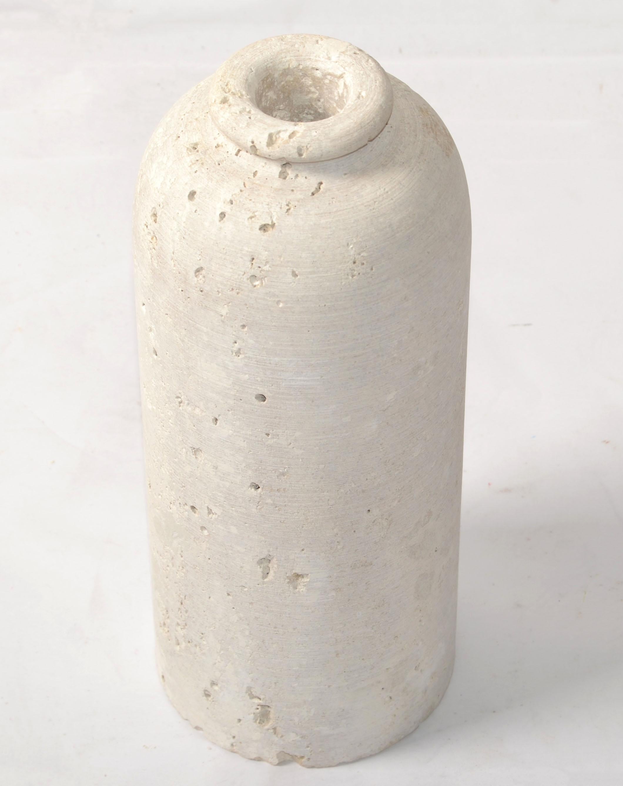 Italiano Fratelli Manelli Style Venetia Travertino Pietra Bottiglia Vaso Raymor Italia in vendita