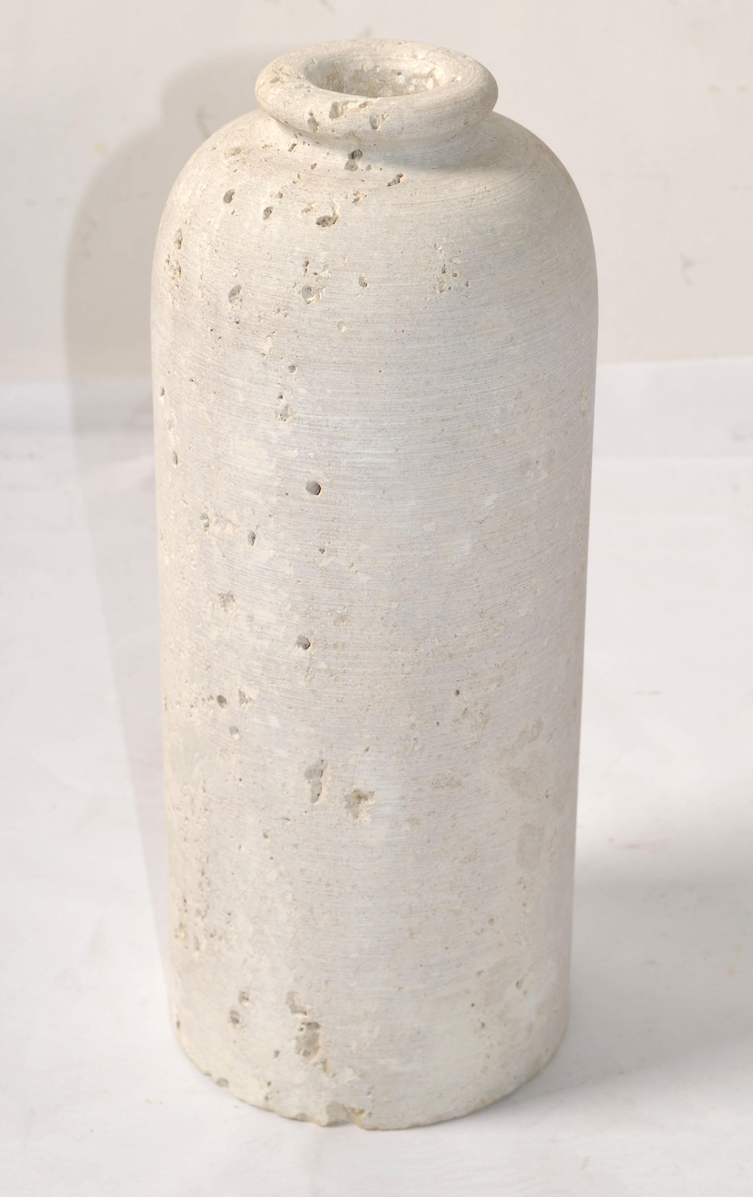 XX secolo Fratelli Manelli Style Venetia Travertino Pietra Bottiglia Vaso Raymor Italia in vendita