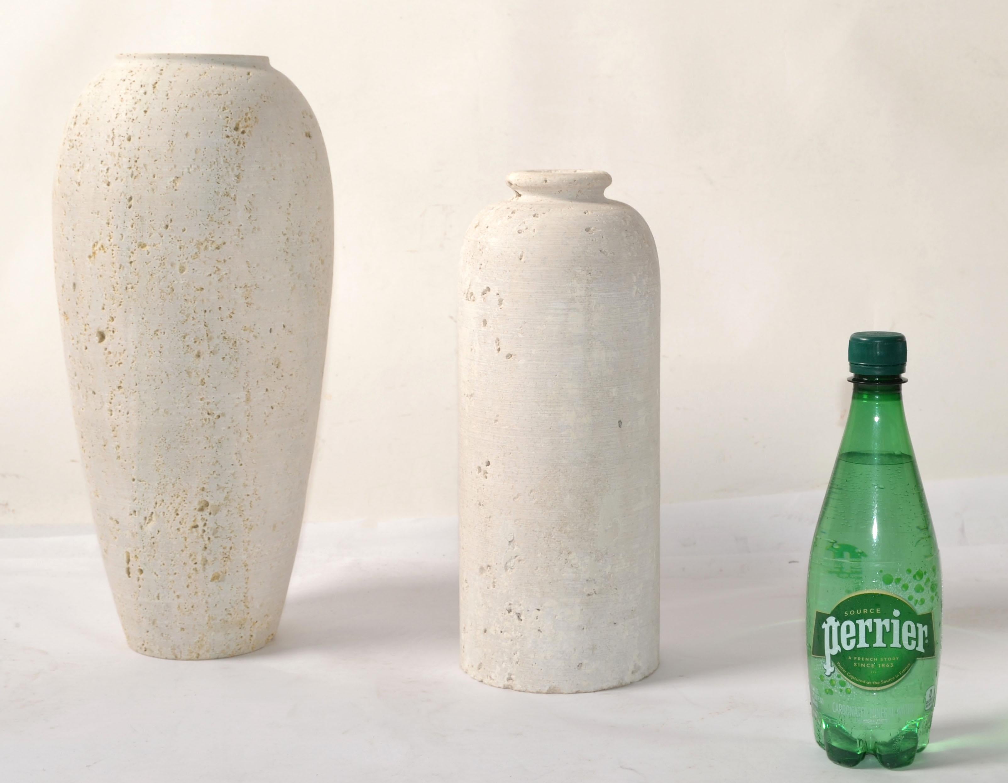 Fratelli Manelli Style Venetia Travertino Pietra Bottiglia Vaso Raymor Italia in vendita 2