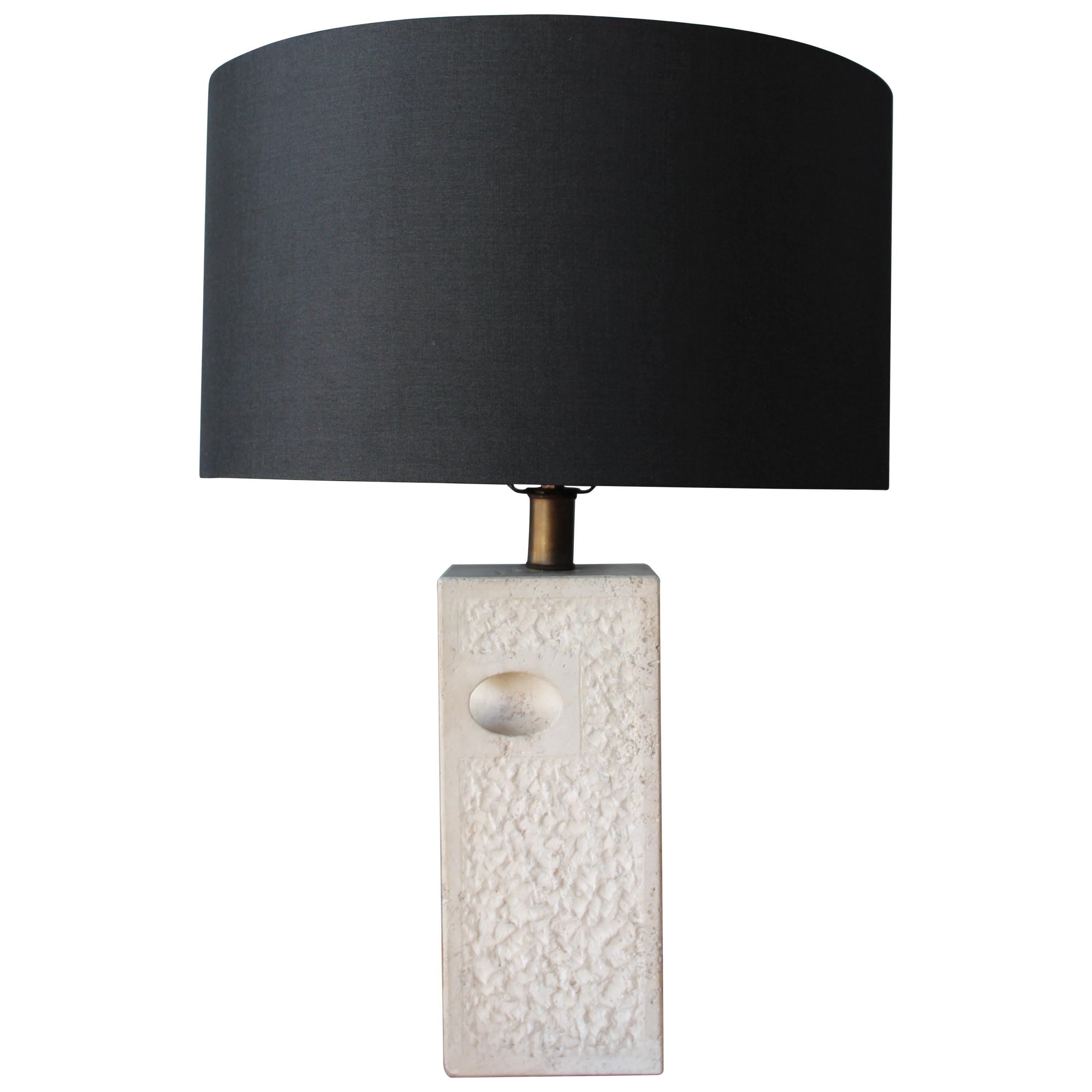 Fratelli Manelli Travertine Lamp, Italy, 1970s.