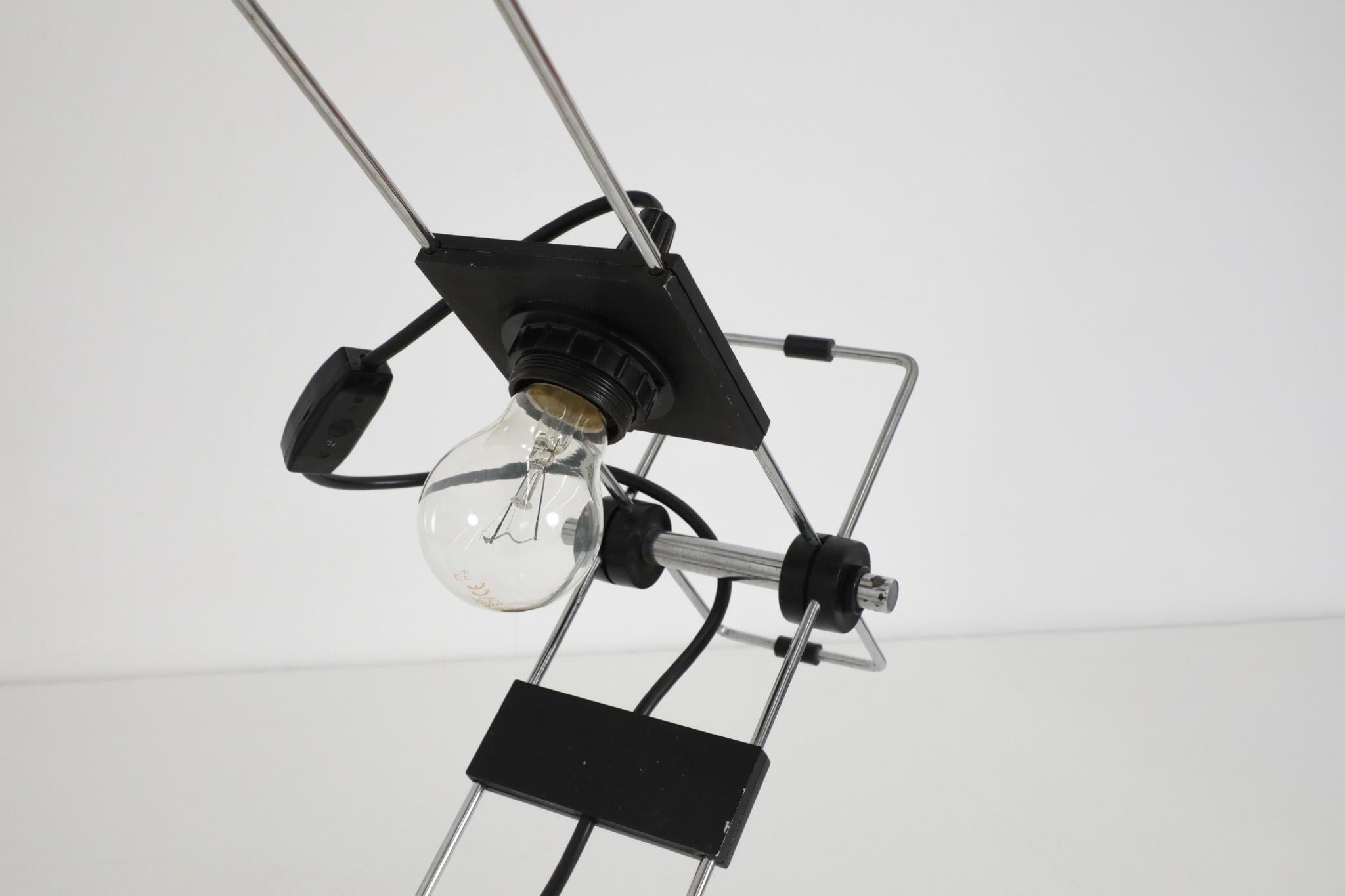 Italienische Tischlampe aus Travertin und Chrom von Fratelli Mannelli, 1970er Jahre im Angebot 14