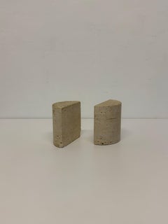 Fratelli Mannelli Italian Travertine Bookends for Raymor