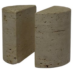 Fratelli Mannelli Italian Travertine Bookends for Raymor