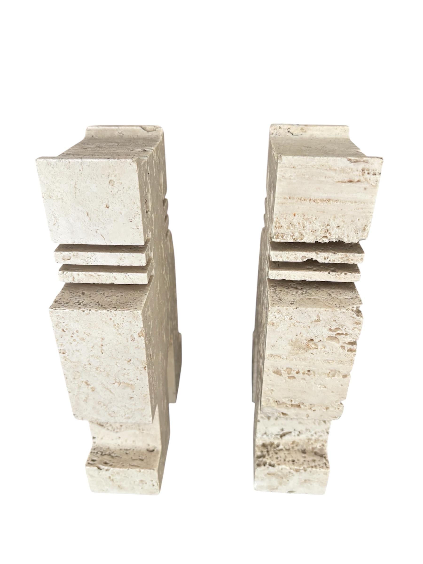 Fratelli Mannelli, Sculptural Bookend Cats for Marble Art, , Italy 1970s In Excellent Condition For Sale In Oxford, GB