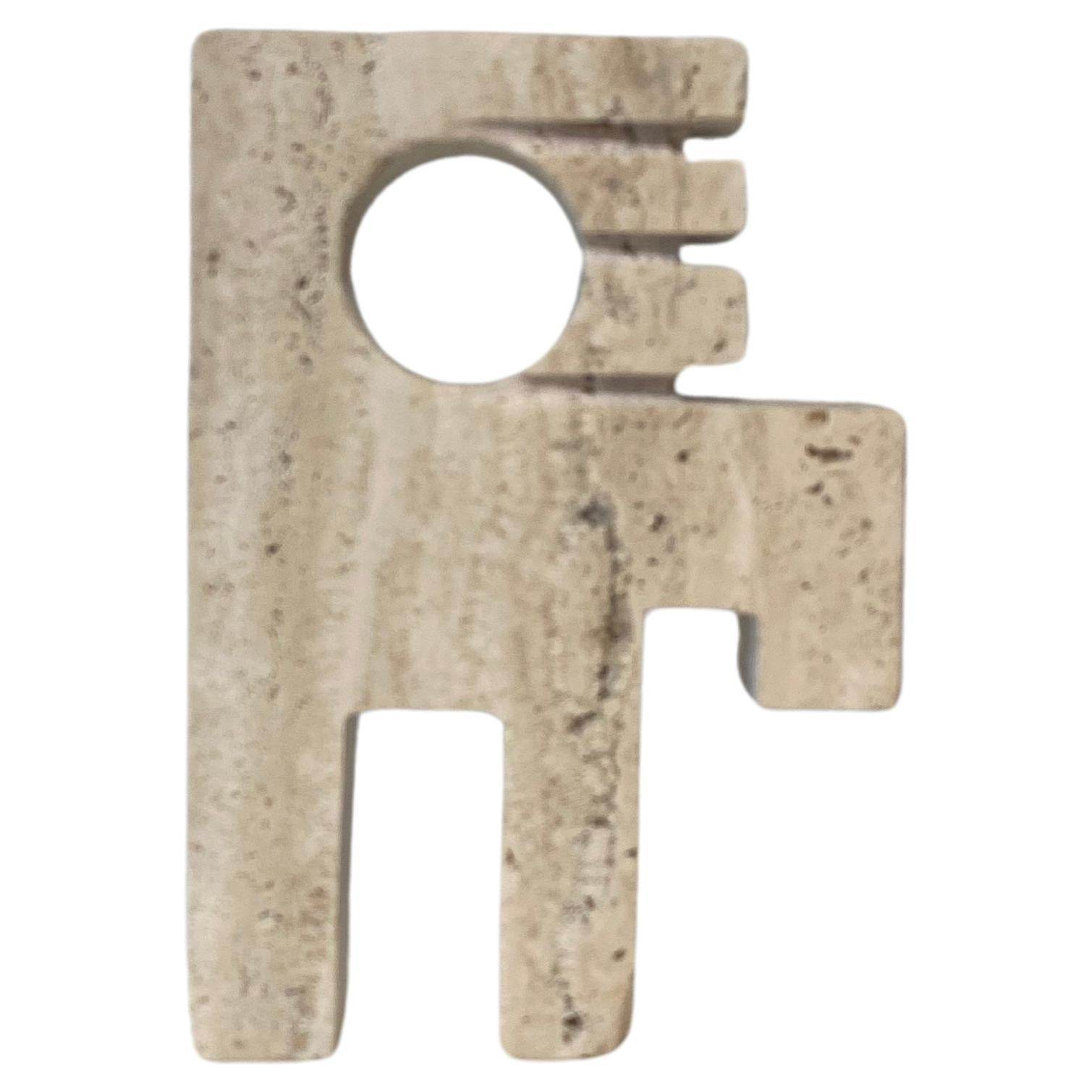 Fratelli Mannelli Travertine Abstract Sculpture, Italy circa 1970's For Sale
