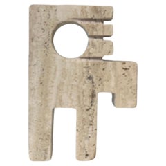 Fratelli Mannelli Travertine Abstract Sculpture, Italy circa 1970's
