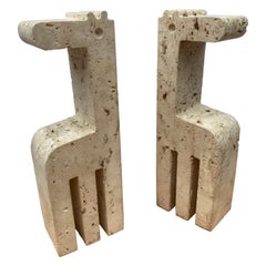 Fratelli Mannelli Travertine Bookends
