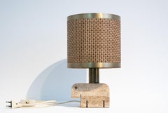 Fratelli Mannelli Travertine Elephant Table Lamp, Italy, 1970s