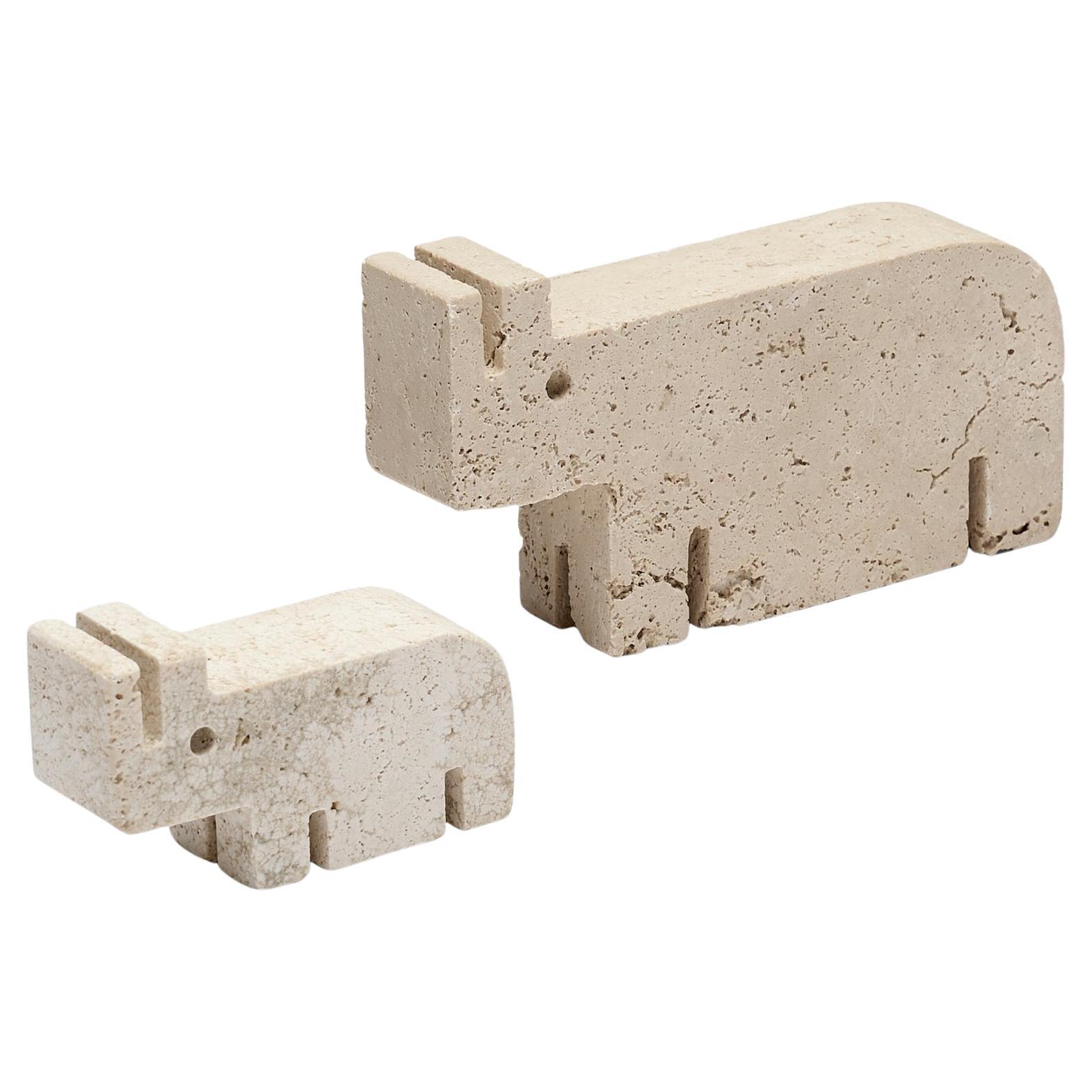 Fratelli Mannelli Travertine Figures, 1970s For Sale