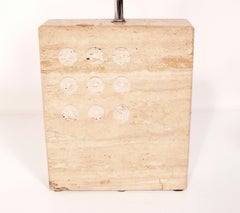 Fratelli Mannelli Travertine Lamp Italian Mid Century Modern