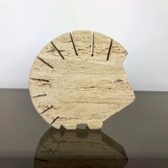 Fratelli Mannelli Travertine Letter Holder Porcupine Sculpture Italy, 1970s