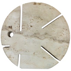 Fratelli Mannelli Travertine Letter Holder Puffer Fish Sculpture Italy, 1970s