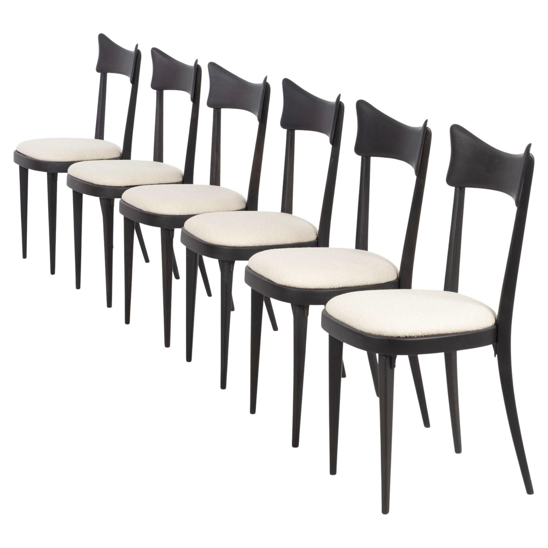 Fratelli Mariani Di Lacceri set of Six Dining Chairs For Sale