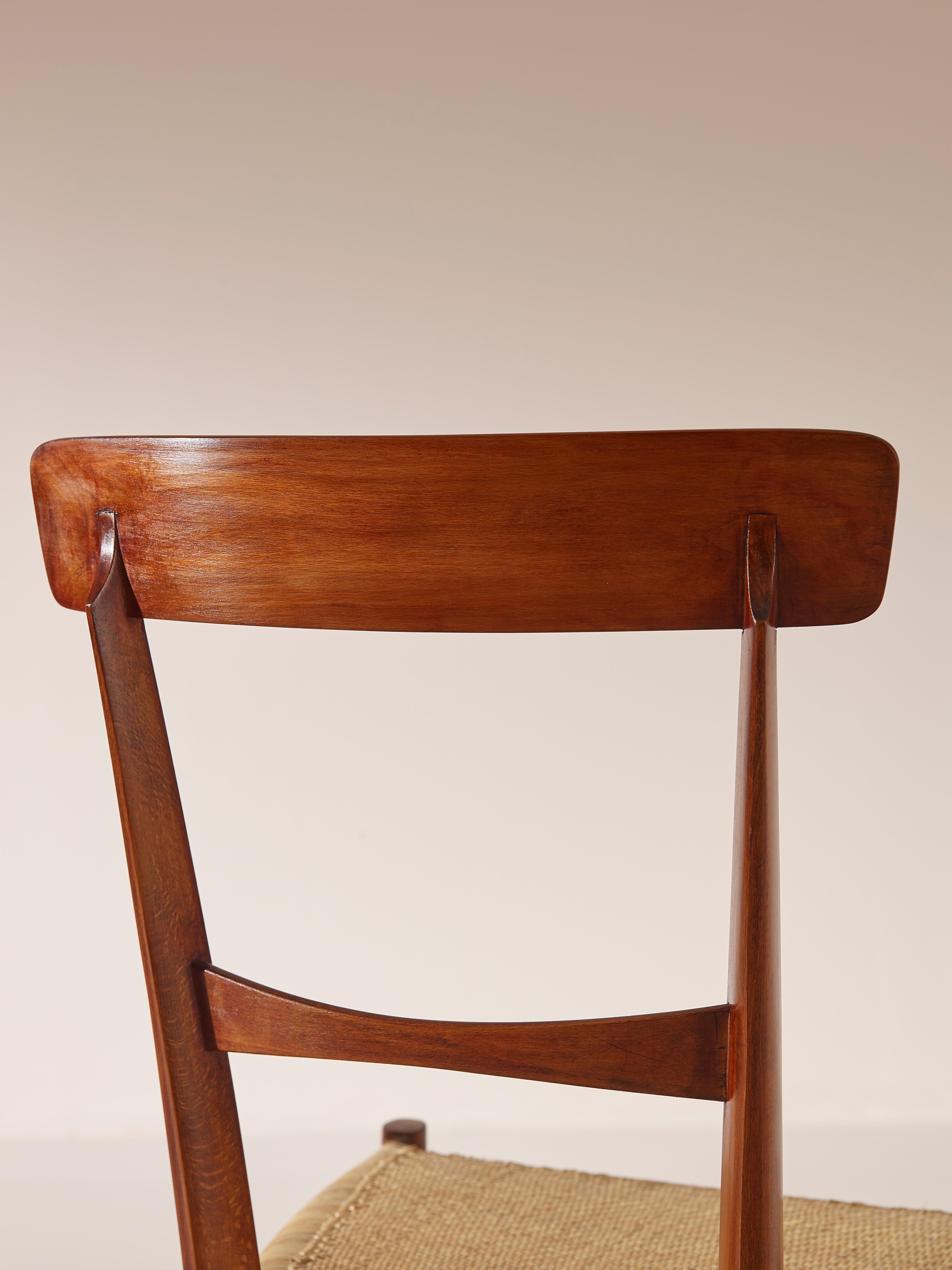 Mid-20th Century Fratelli Podestà, 8 Dining Chairs ''Campanino 900'' Model, Chiavari, 1950s For Sale