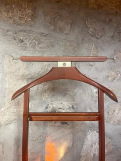 Portavalori "Brevettato" di Fratelli Reguitti in legno e ottone, Italia, anni '60